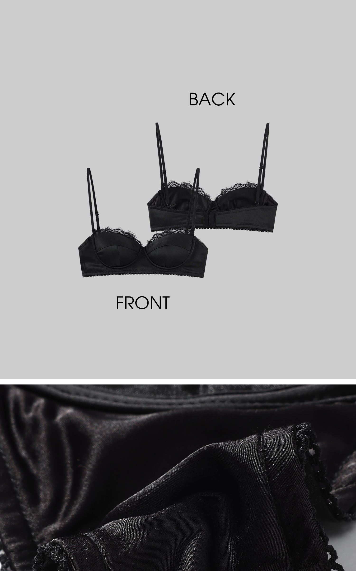 ROVENTE レースキャミソールとストラップレストップの2点セット