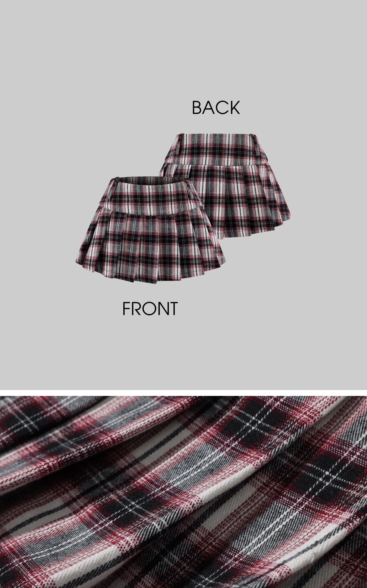 WARDEN EDGE チェックプリーツミニスカート