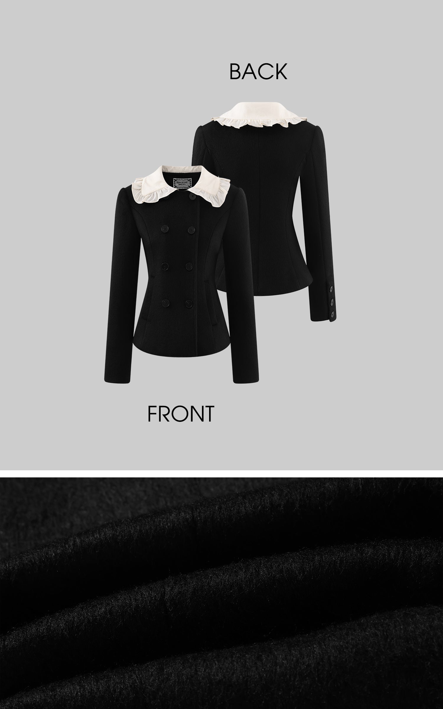 Rase le sol ウールジャケット＆レイヤードミニスカートセット