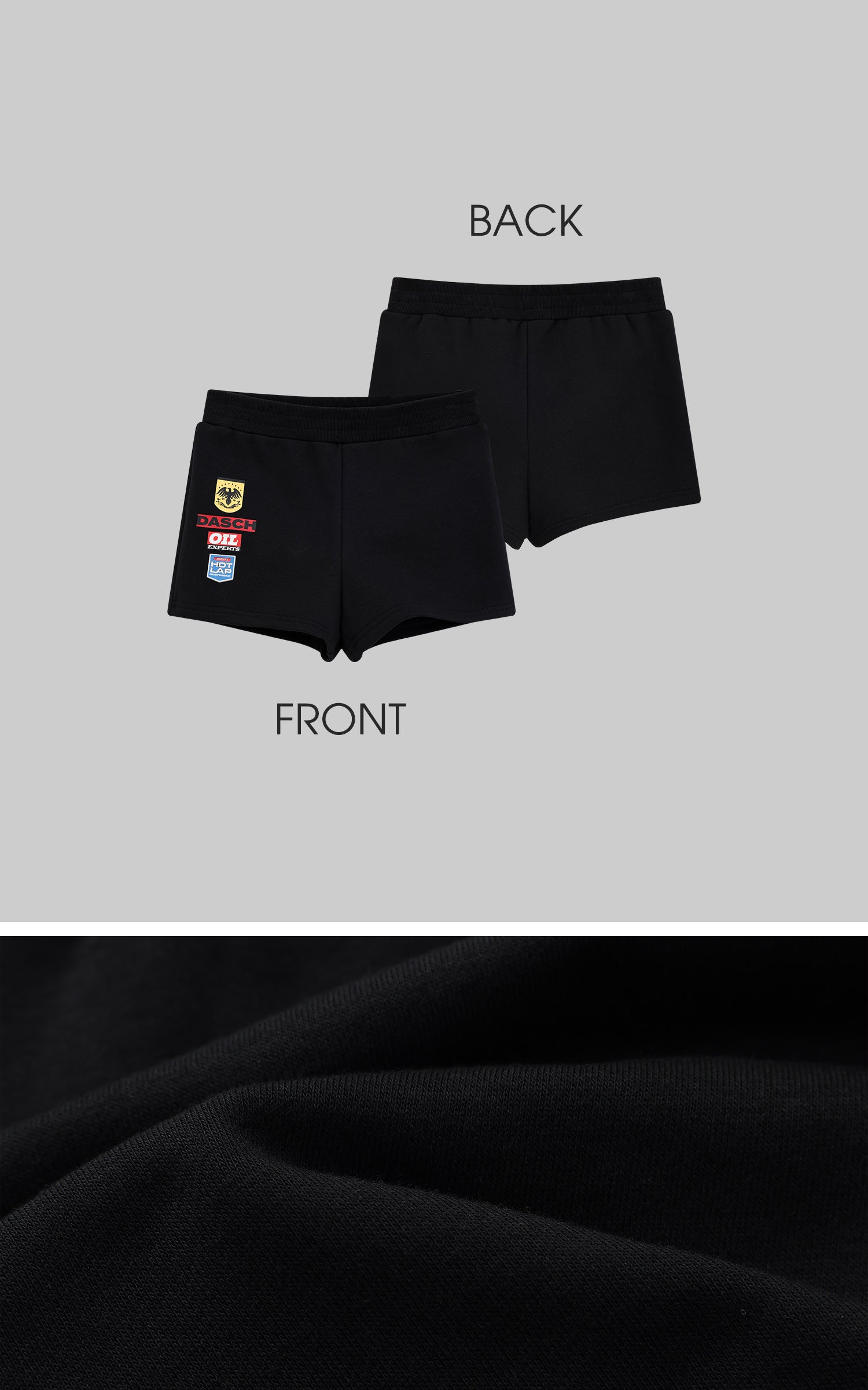 WARDEN EDGE Embroidered Patch Detail Shorts - PINKPARKS