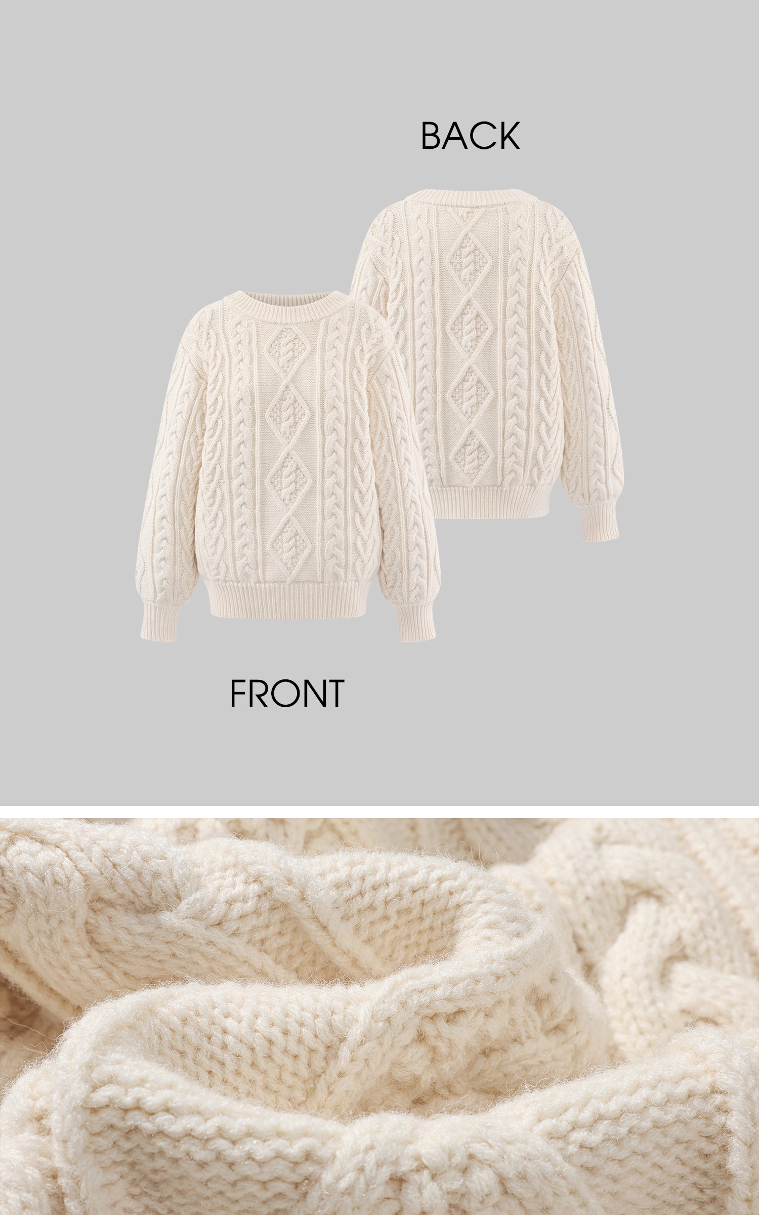 WARDEN EDGE ケーブルニットオーバーサイズセーター