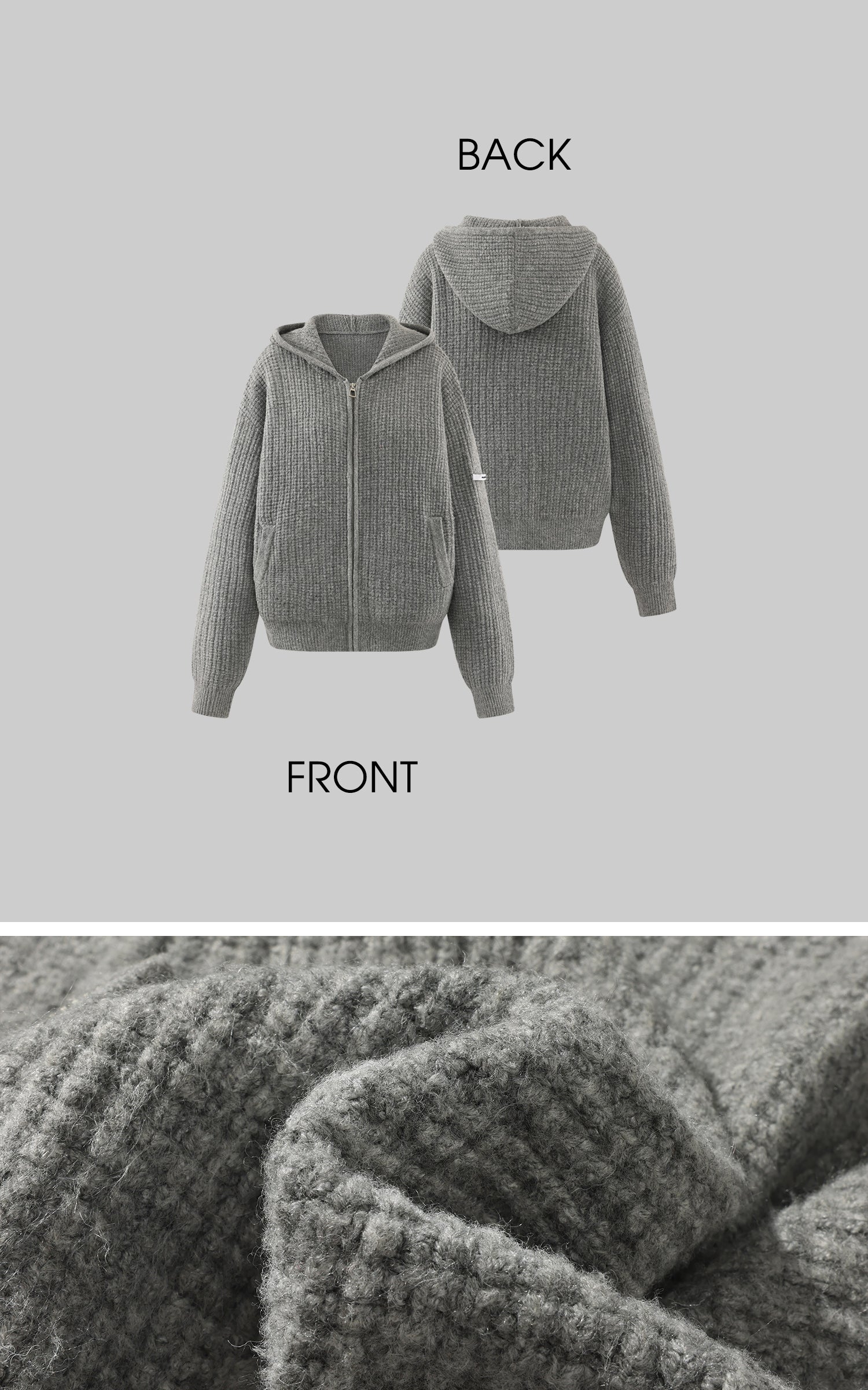 WARDEN EDGE テクスチャードニットフーディーとショーツセット