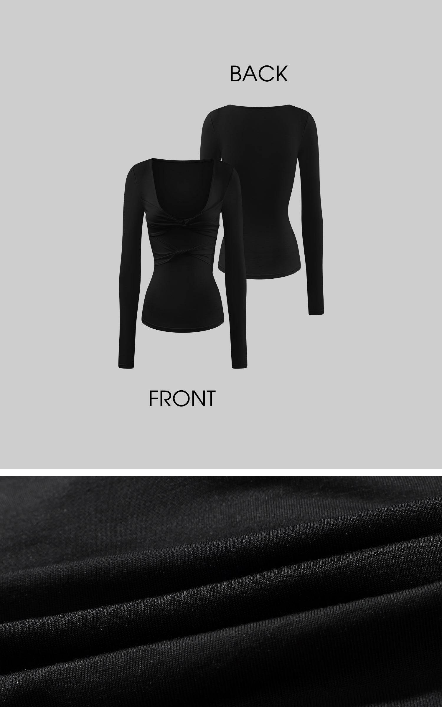 Rase le sol Three-Piece Set With Long Sleeve Top, Racerback Bra And Mini Shorts