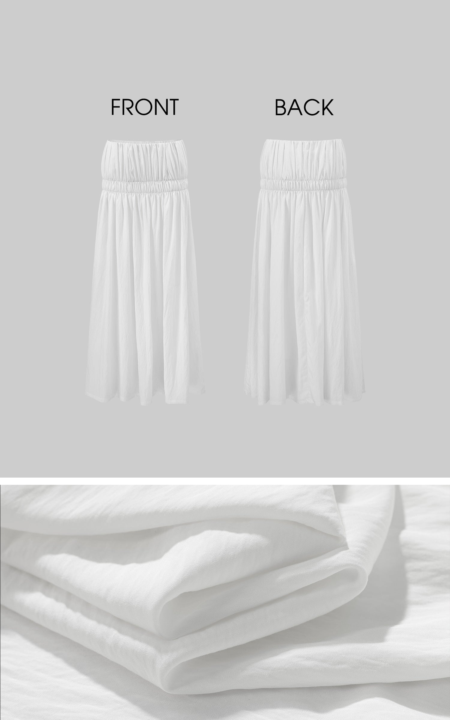 ROVENTE Gathered Cotton Maxi Skirt - PINKPARKS