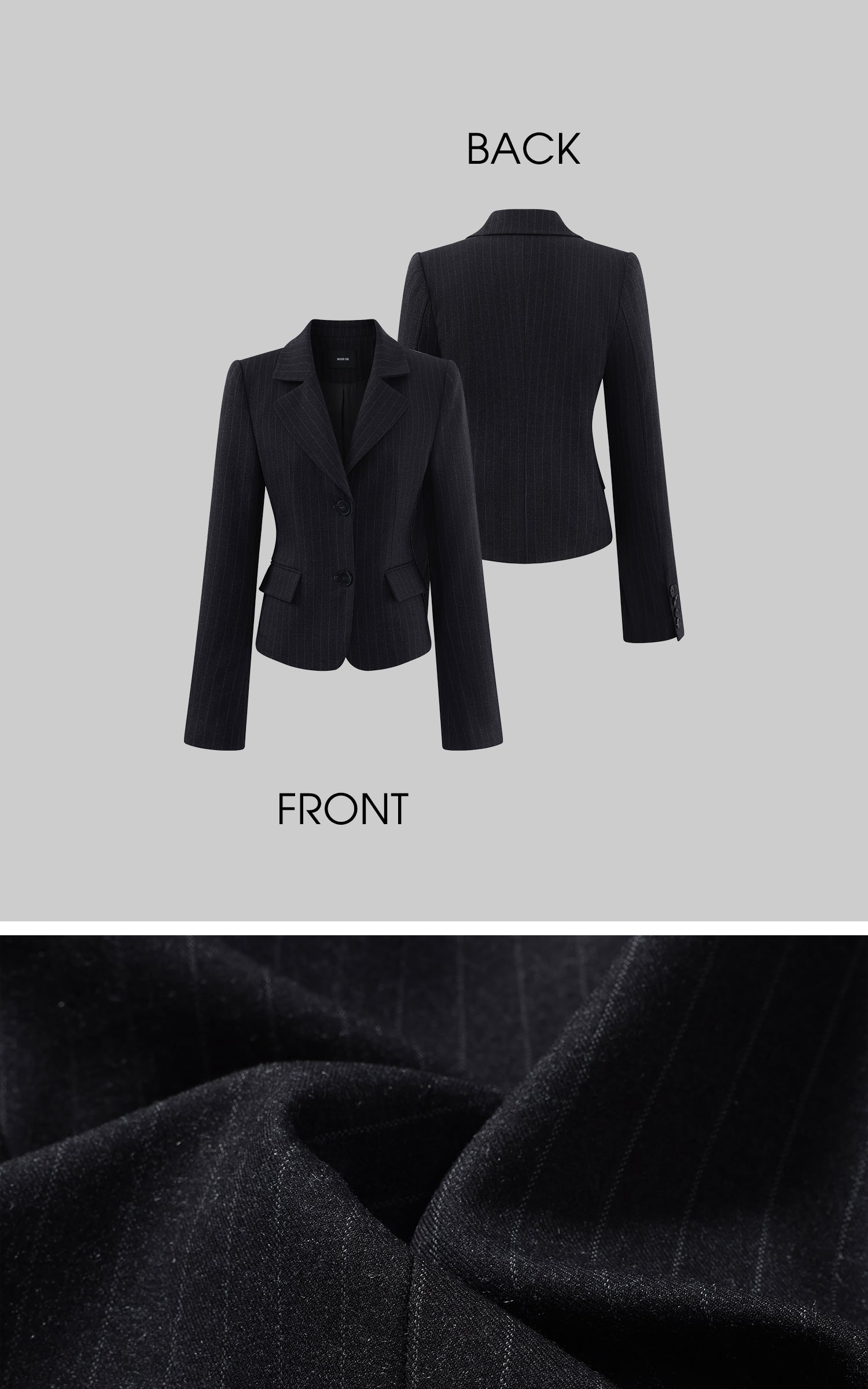 ピンストライプ テーラードブレザー＆ショーツセット