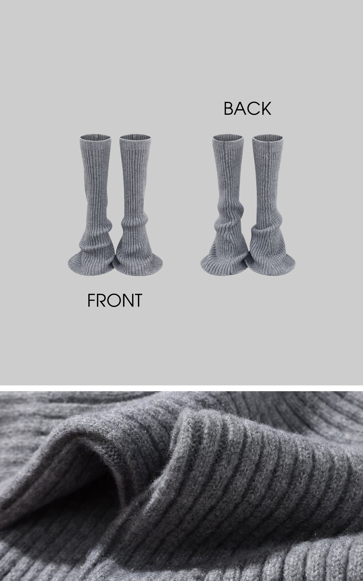 WARDEN EDGE ケーブルニットセーター &amp; マッチングレッグウォーマー付きショートセット