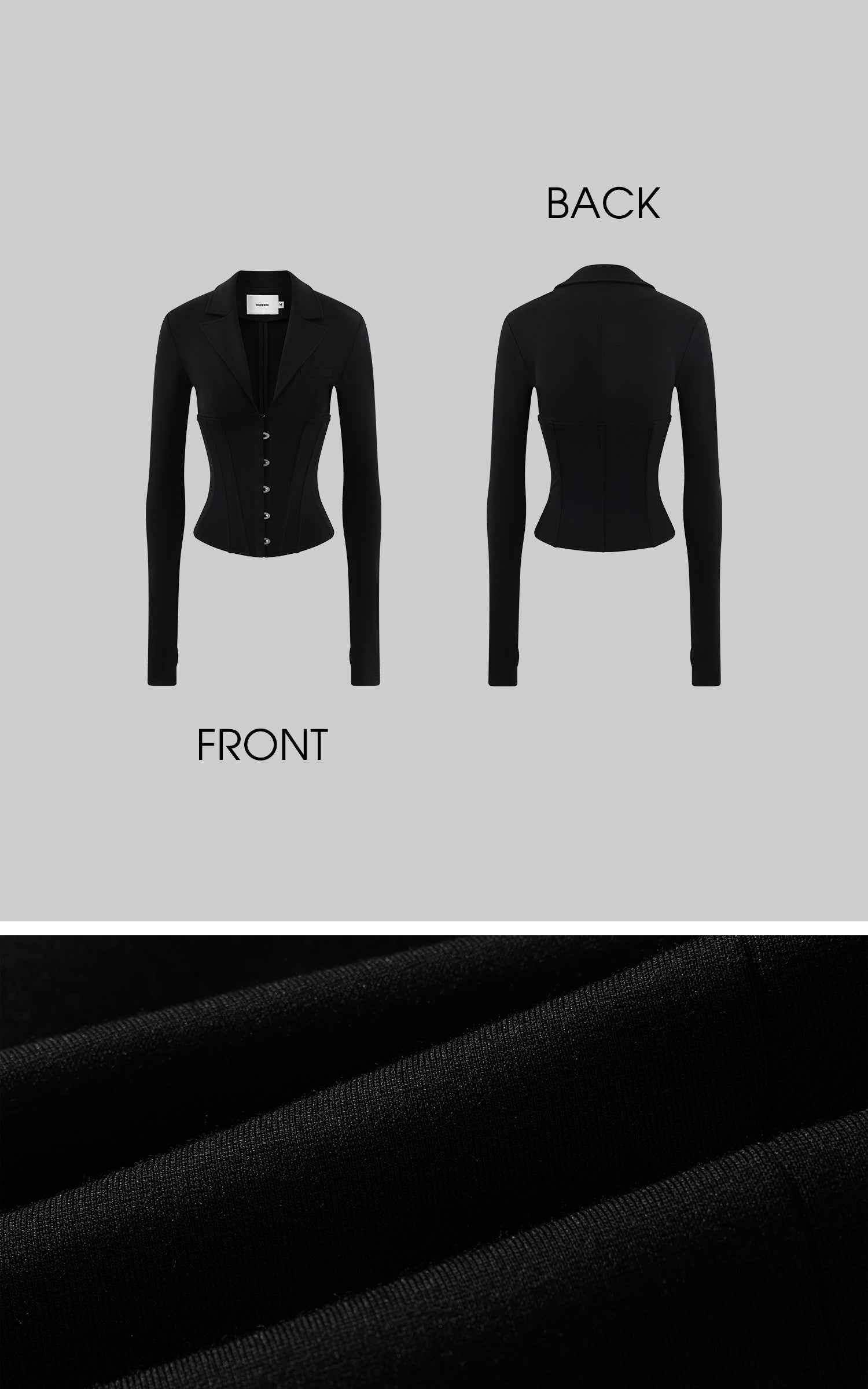 ROVENTE Structured Corset Blazer Top