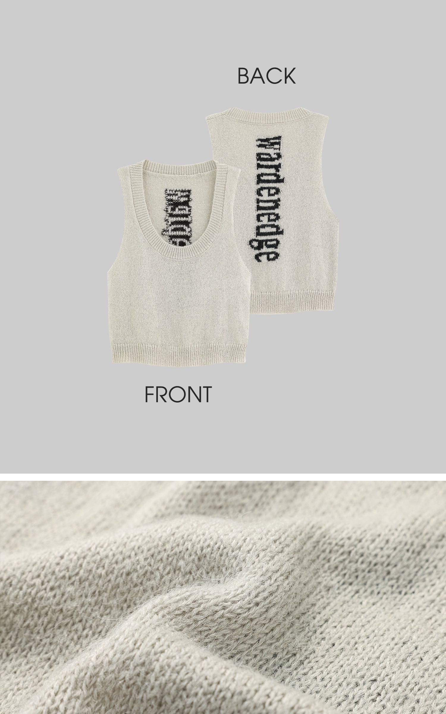 WARDEN EDGE Graphic U-Neck Knit Tank - PINKPARKS