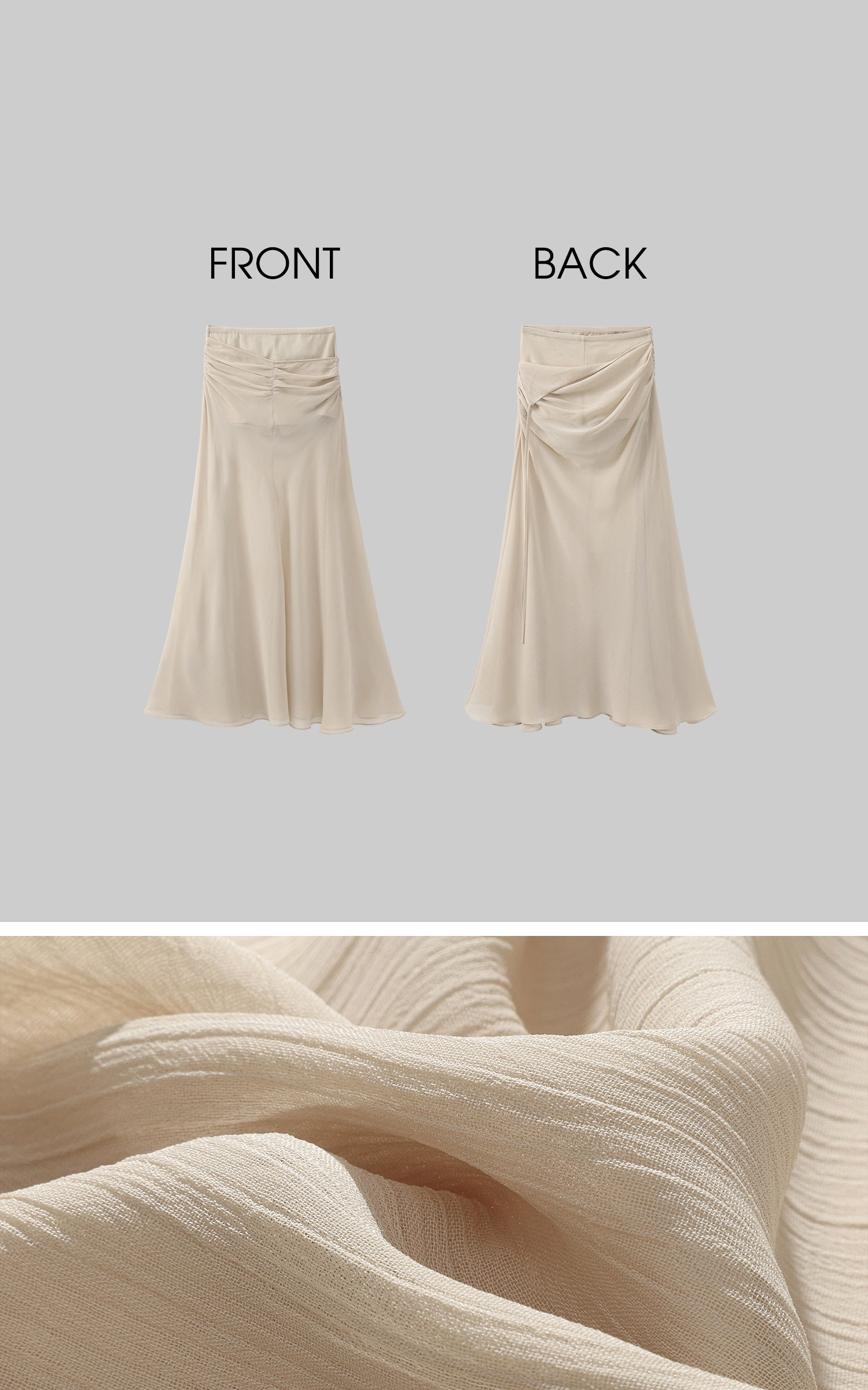 WARDEN EDGE Asymmetric Drape Midi Skirt - PINKPARKS