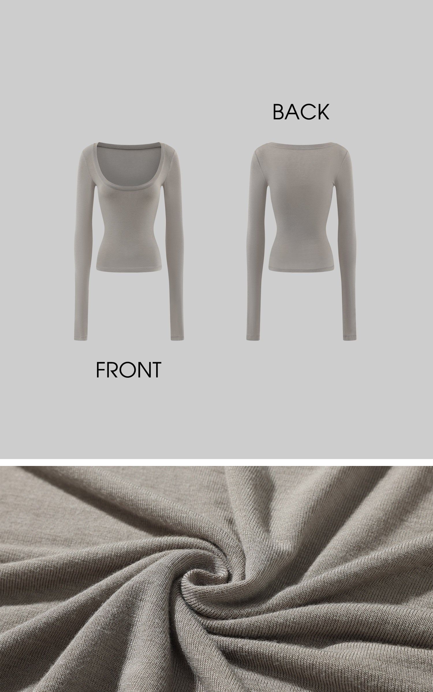 0122stepll Structured Shoulder Long Sleeve Top