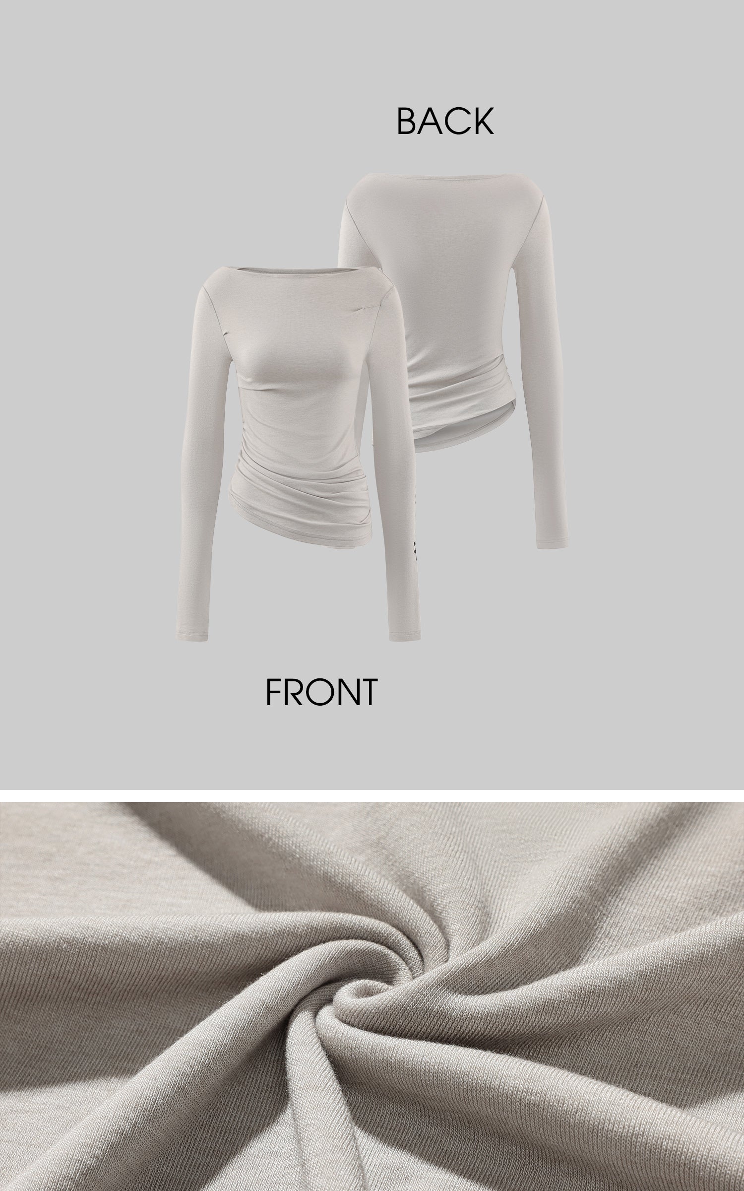 WARDEN EDGE Asymmetric Long Sleeve T-Shirt with Logo Print