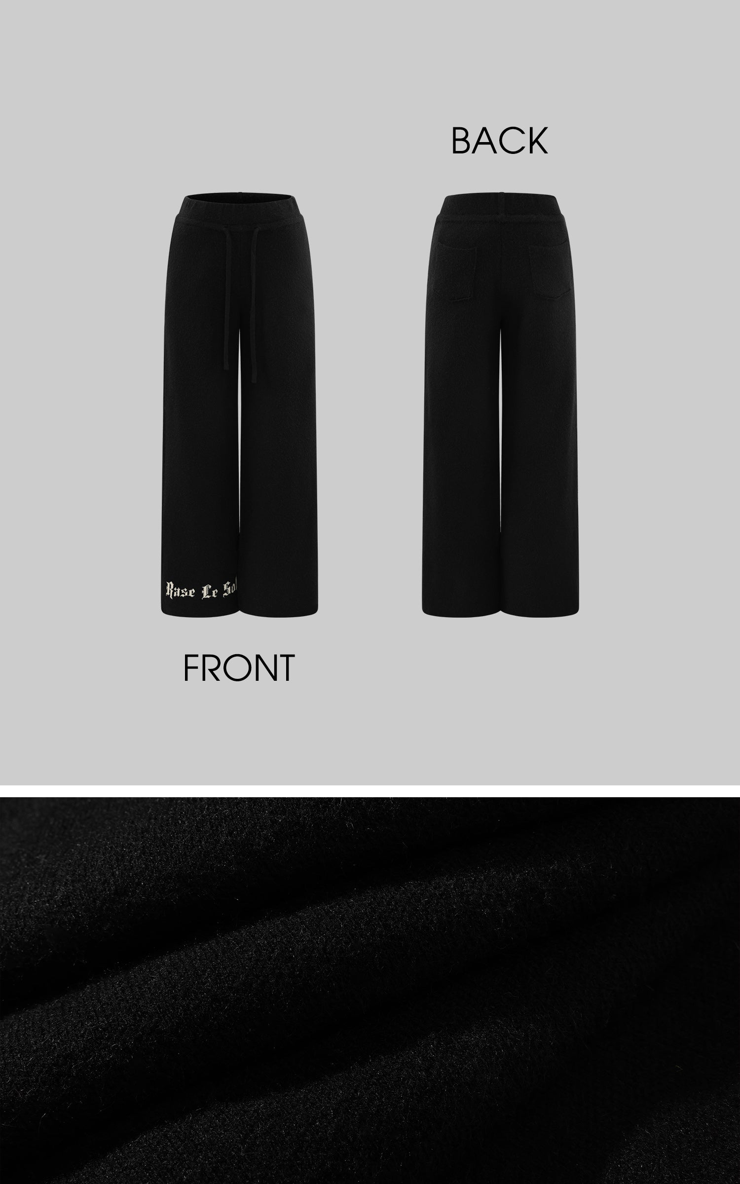 Rase le sol ウールニットセーター ワイドレッグパンツセット