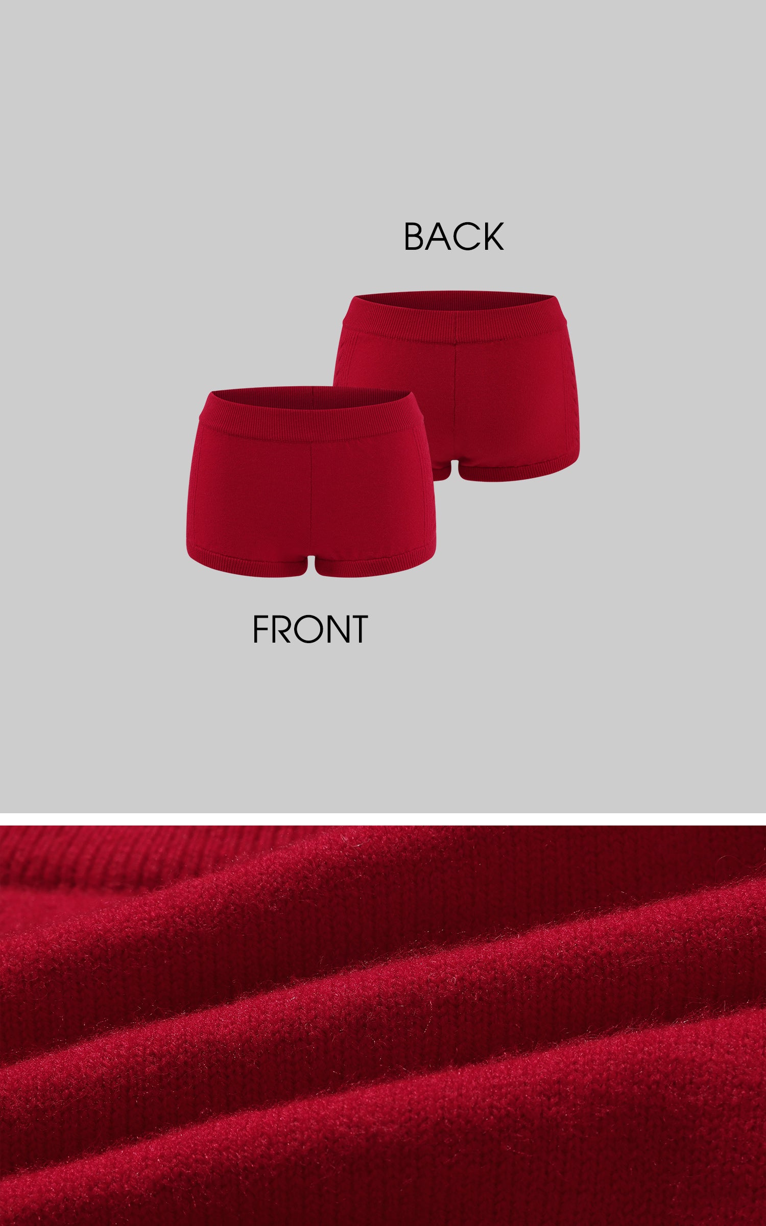 Rase le sol フィットケーブルセーター3点セット（ショートパンツとレイヤードレーストリムキャミ付き）