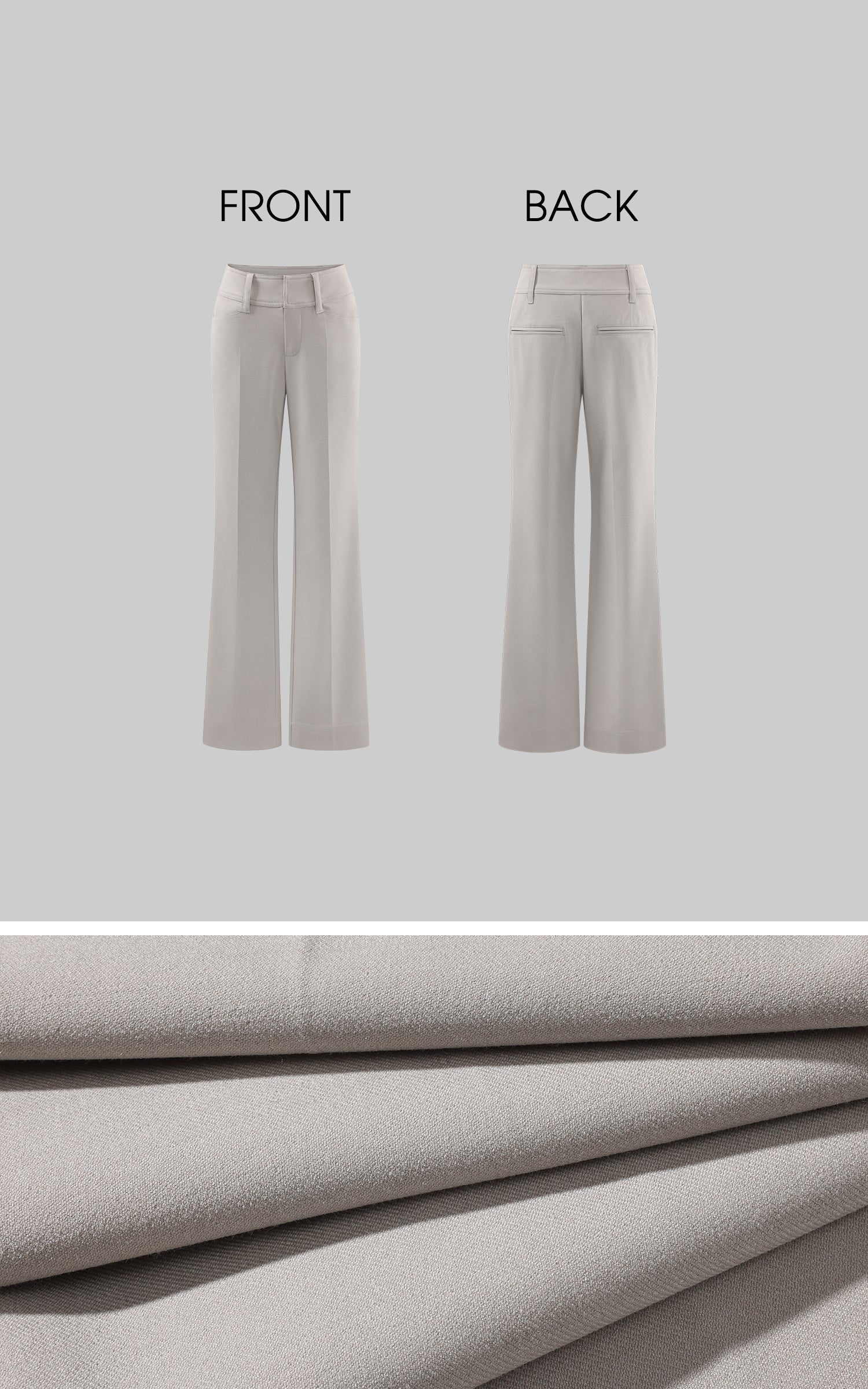 ROVENTE ハイウエストテーラードフレアトラウザーズ