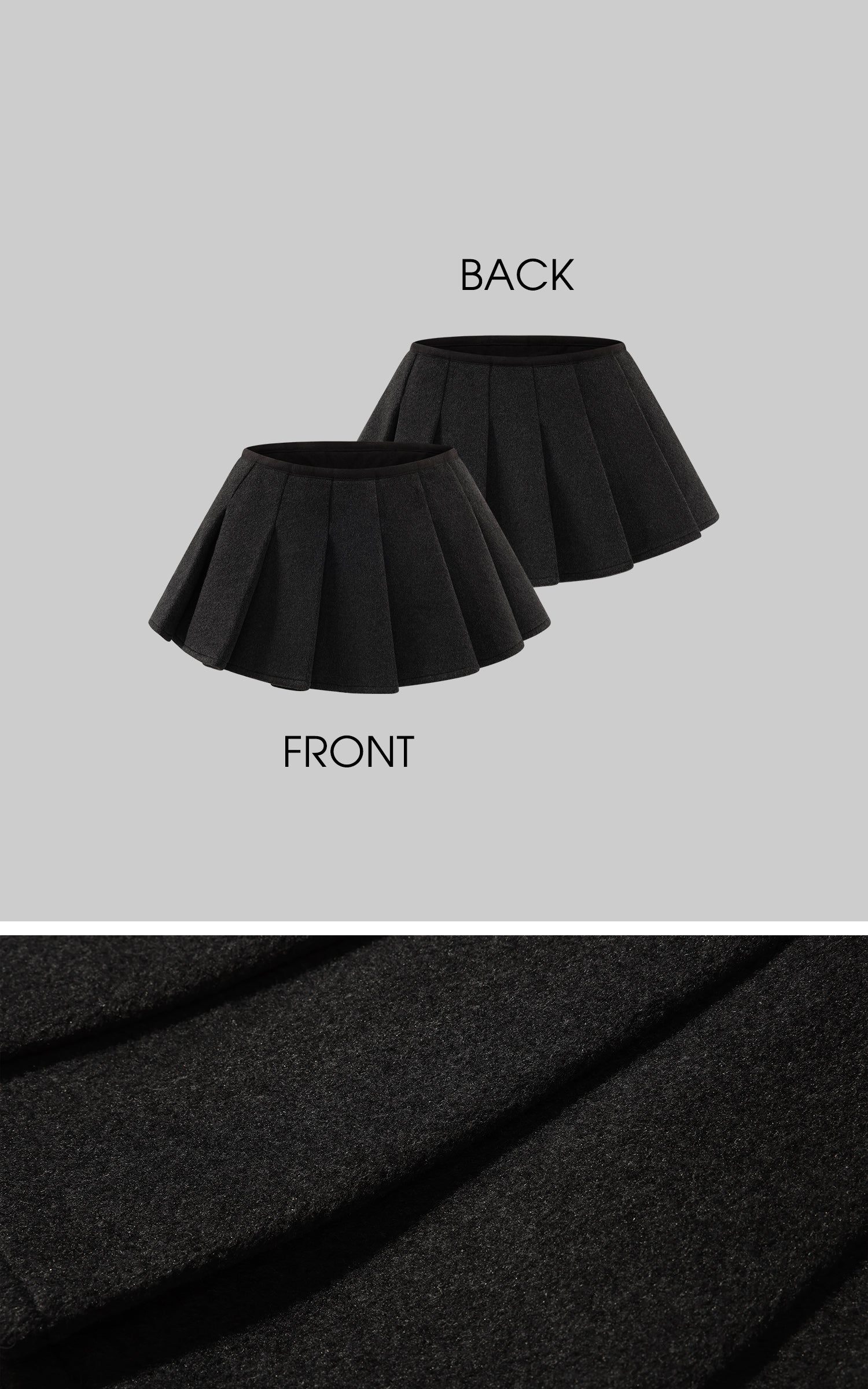 WARDEN EDGE ストラクチャードクロップドウールコートとプリーツミニスカートセット