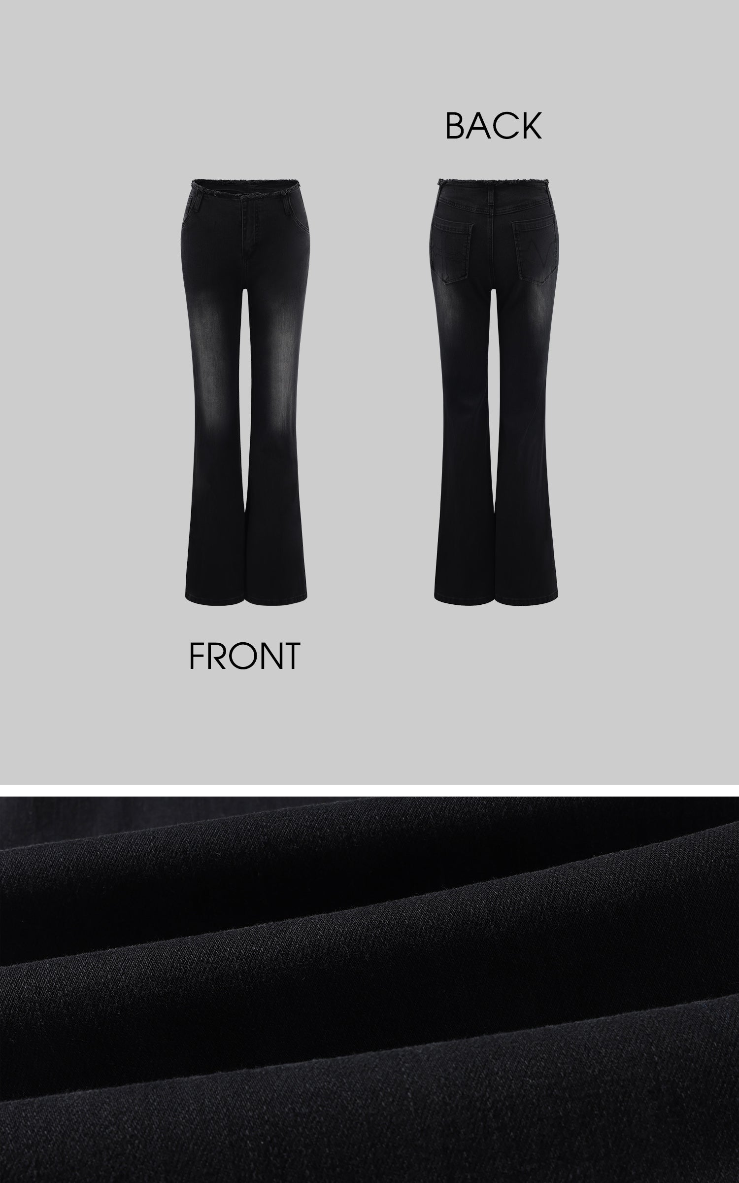 Rase le sol Faded Flare High-Rise Denim Pants