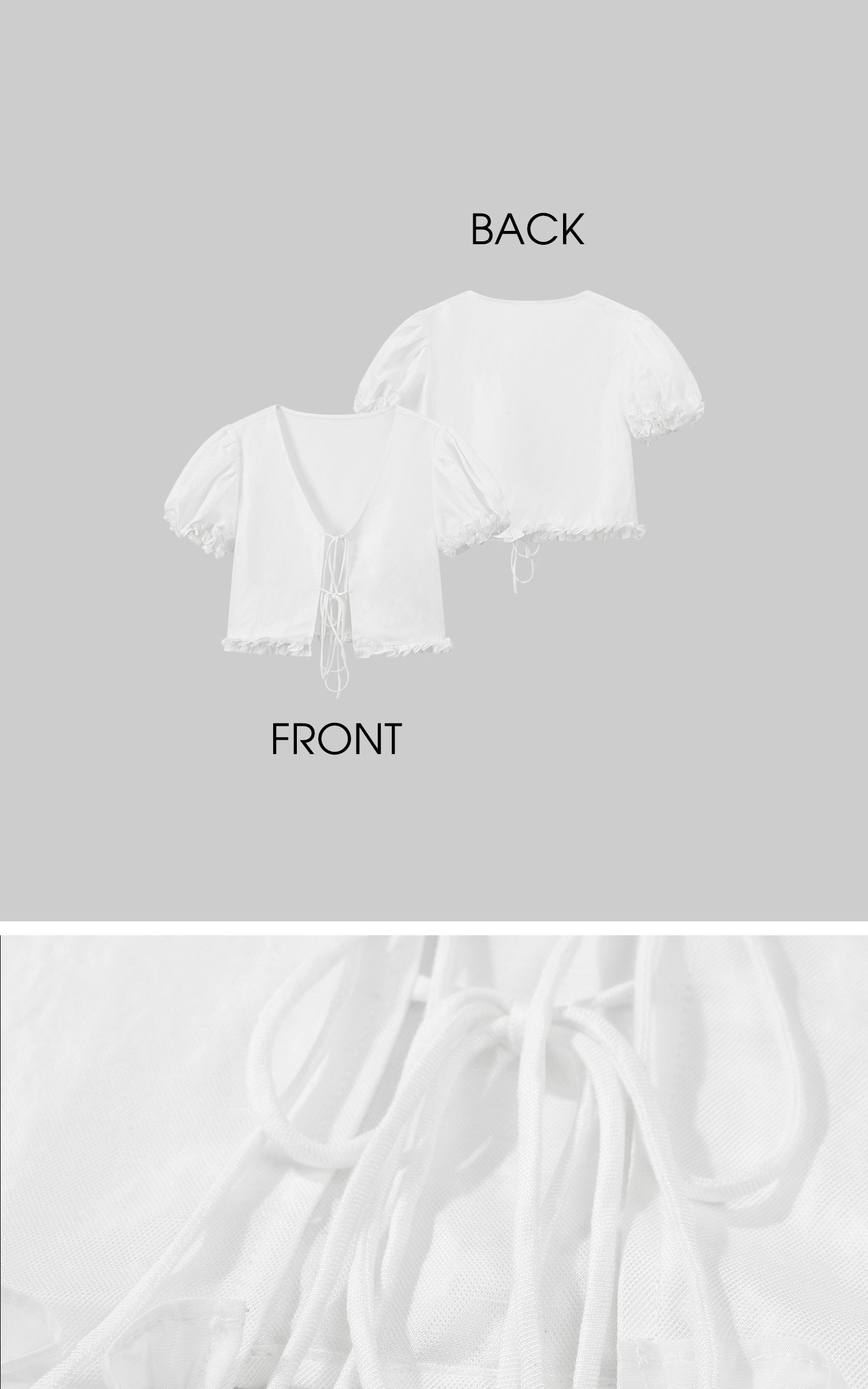 ROVENTE Ruched Tie-Front Top &amp; Frill Mini Skirt Set - PINKPARKS