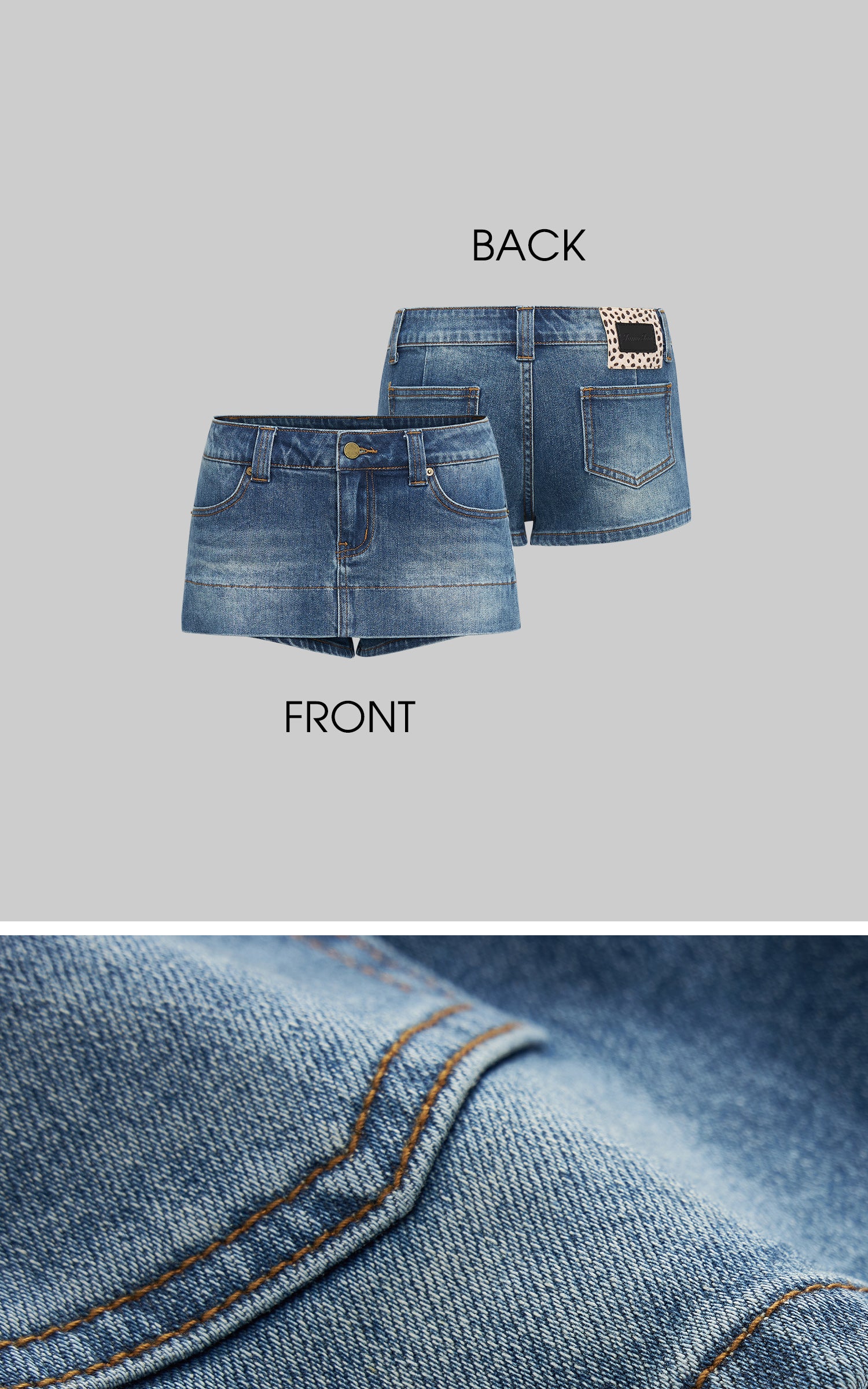 IAMXIAA クロップドデニムジャケット＆ミニスカートセット