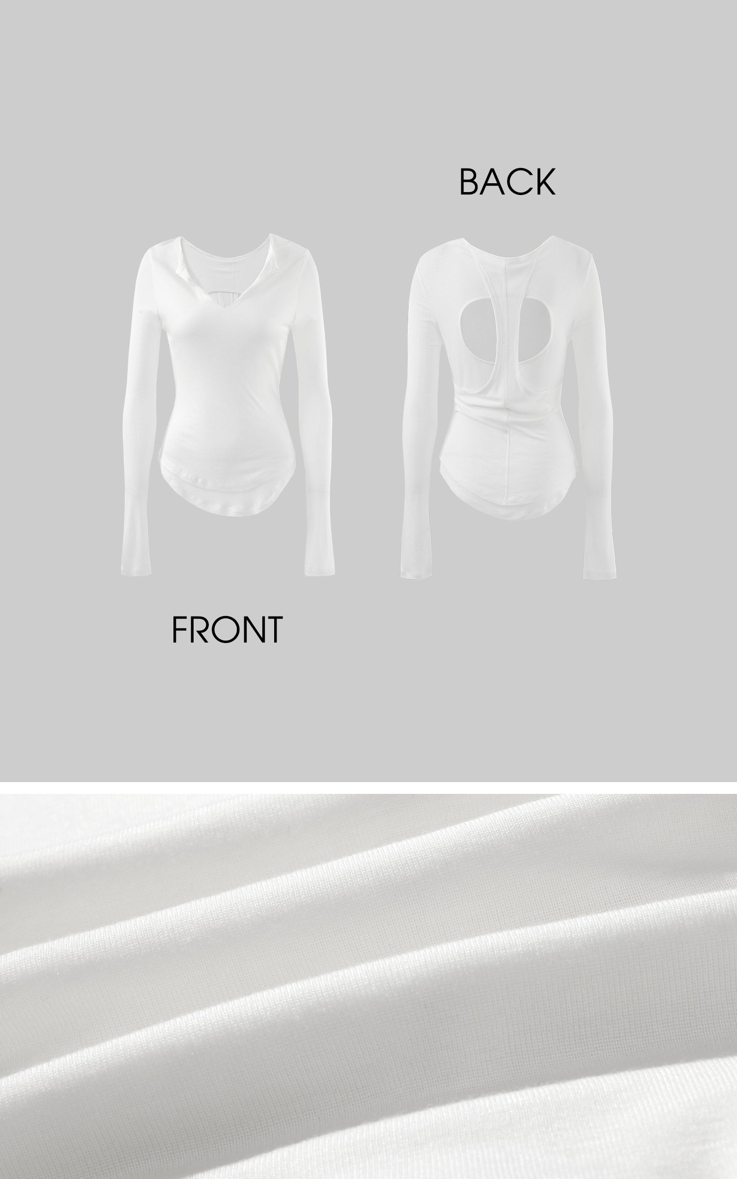 WARDEN EDGE カットアウトレイヤード長袖Tシャツ