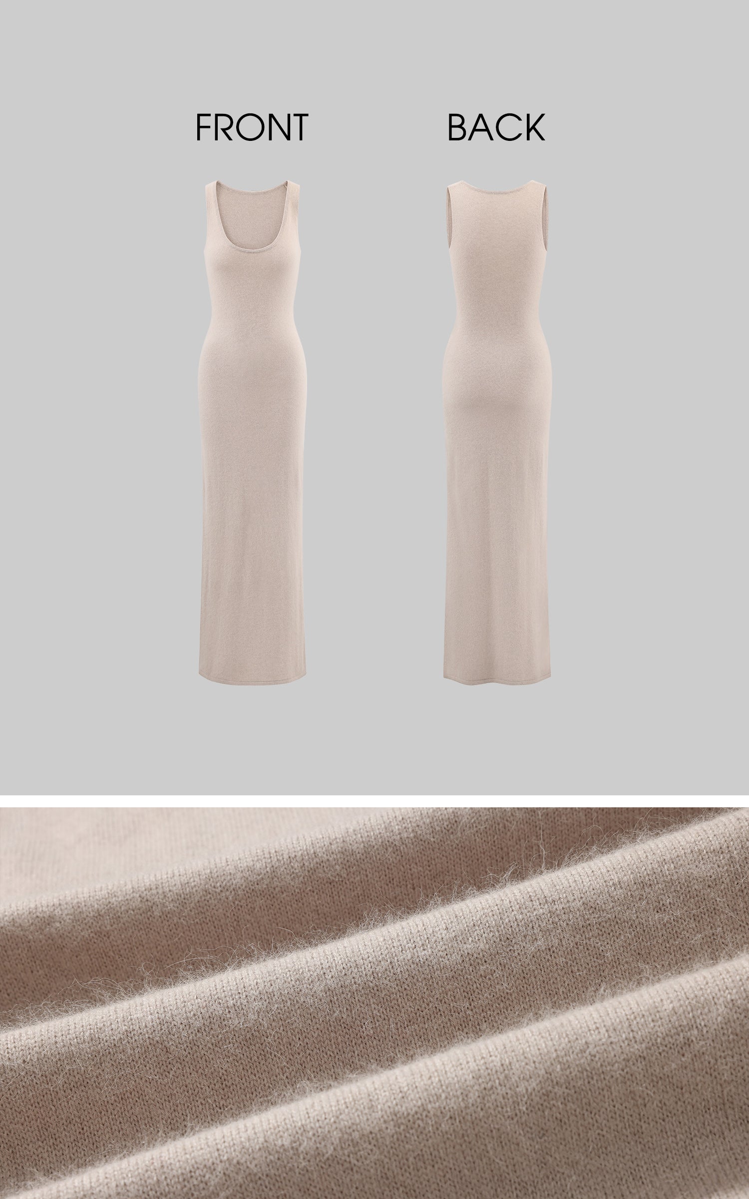 ROVENTE ドレープショール付きニットマキシドレス2点セット