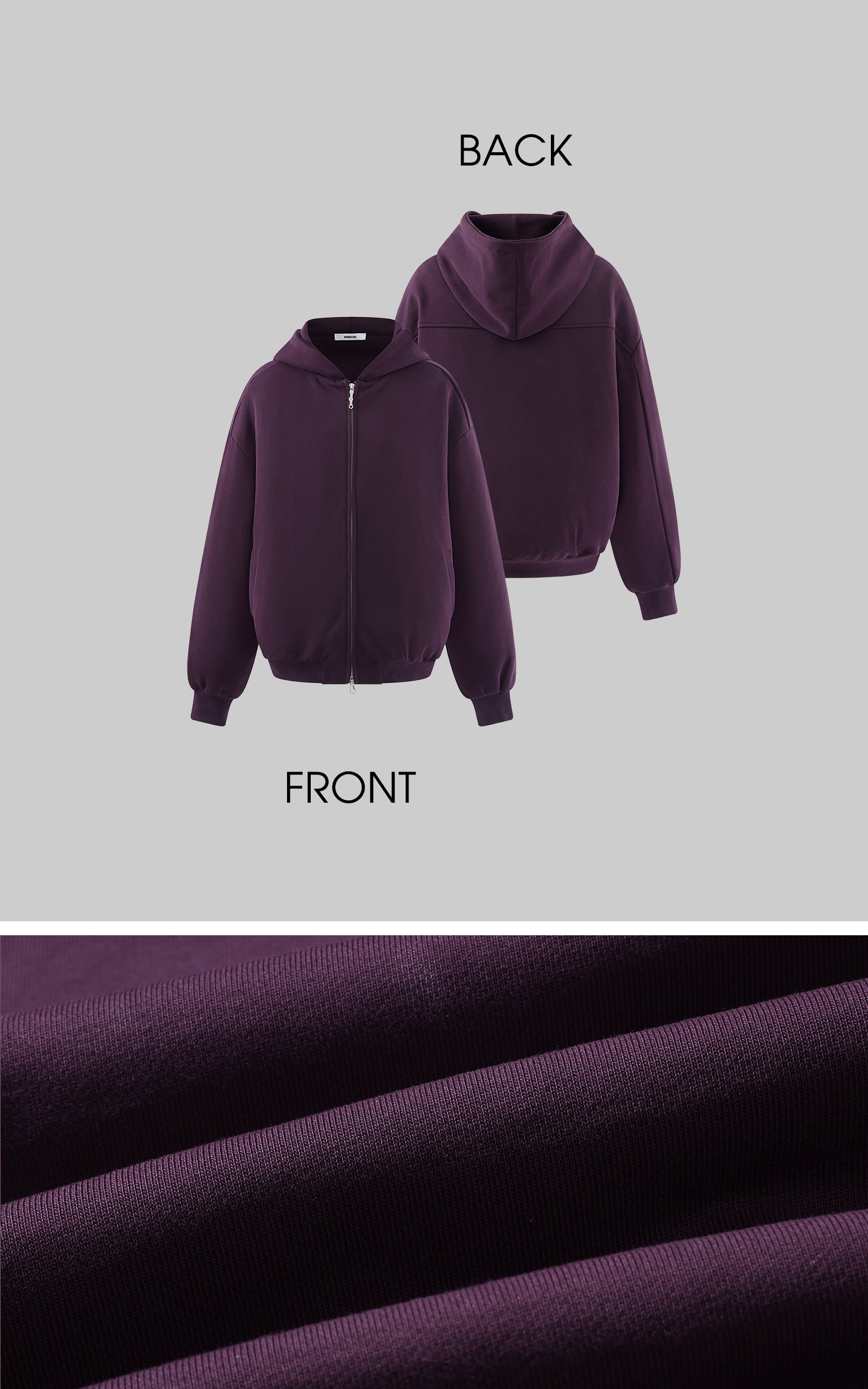 WARDEN EDGE フード付きジップジャケット、ワイドレッグパンツ、フィットしたキャミソールの3点セット