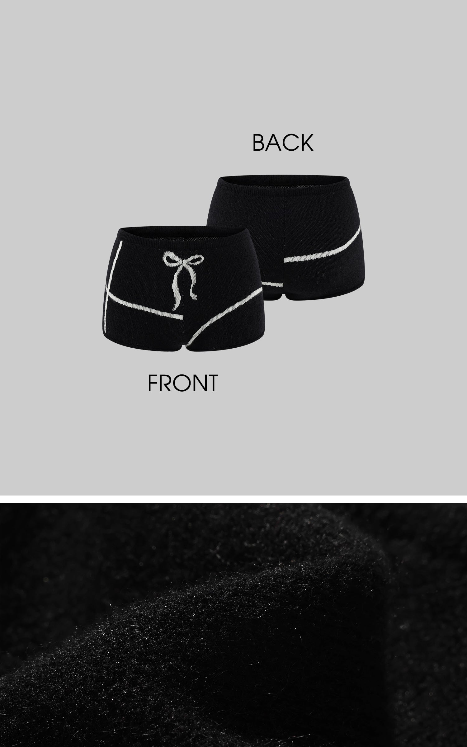 Rase le sol クロスバタフライモチーフ付きブラックニットセット