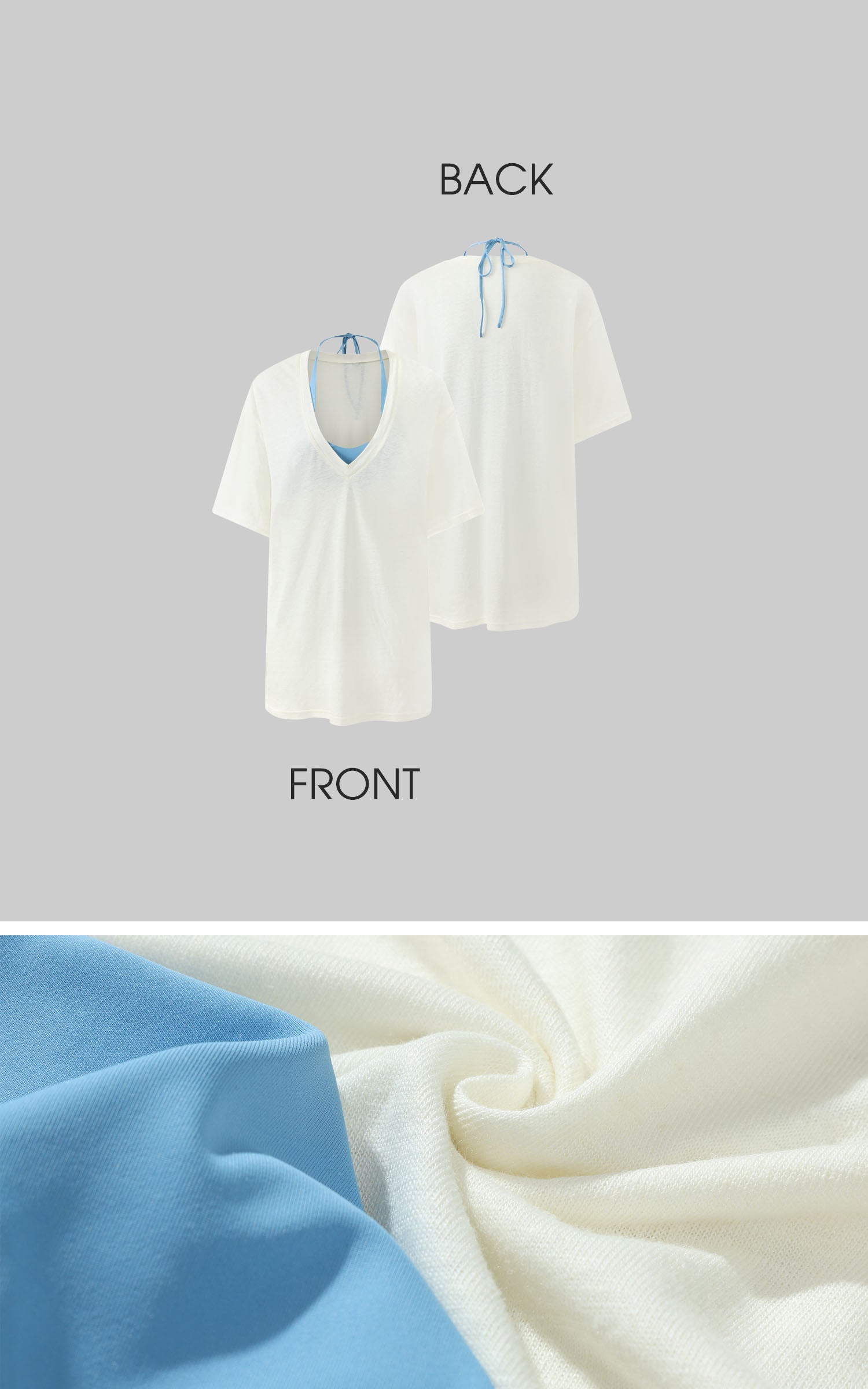 0122stepll Vネックリラックスショートスリーブトップ