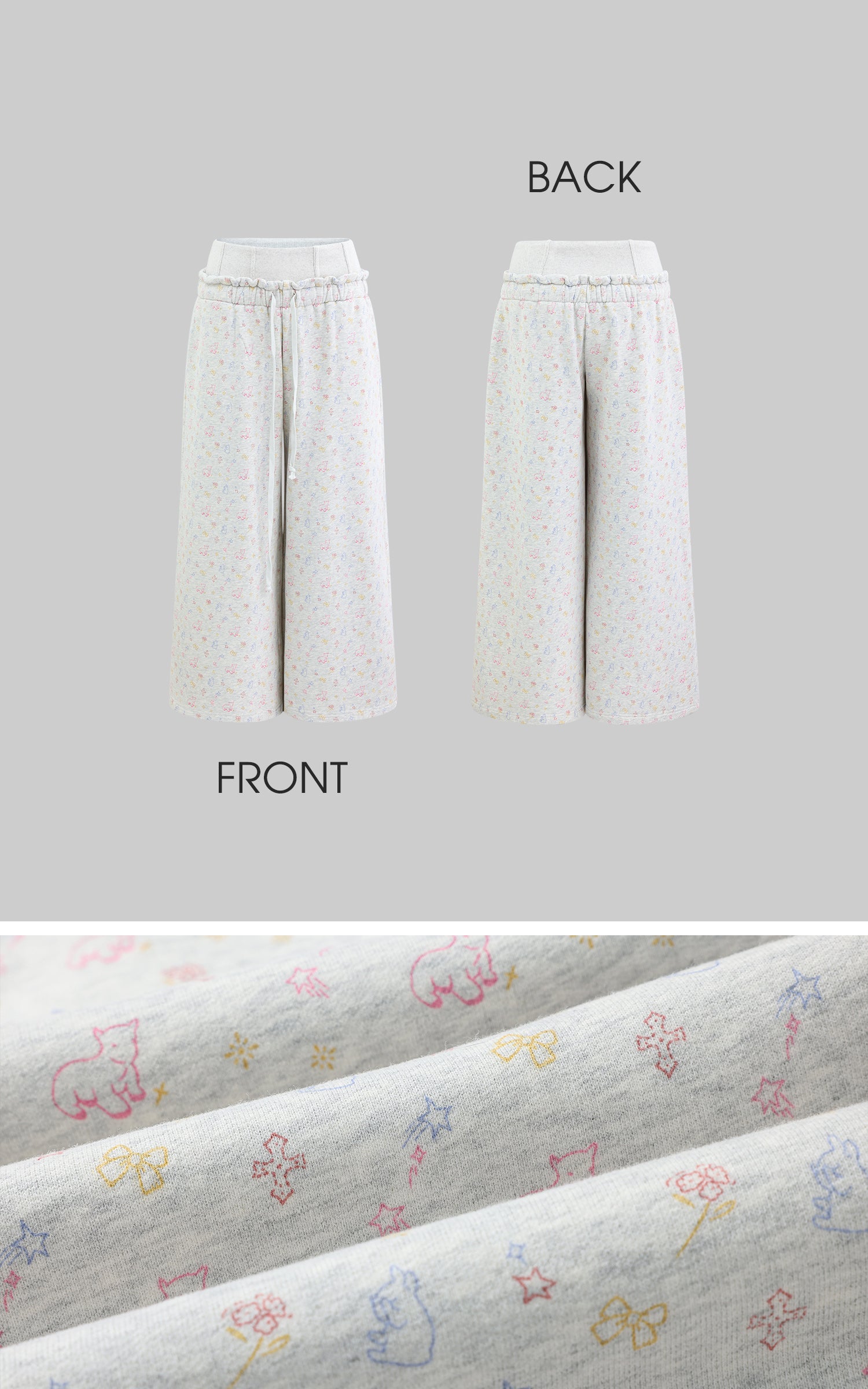 Rase le Sol Hoodie and Wide-Leg Pants Set - PINKPARKS