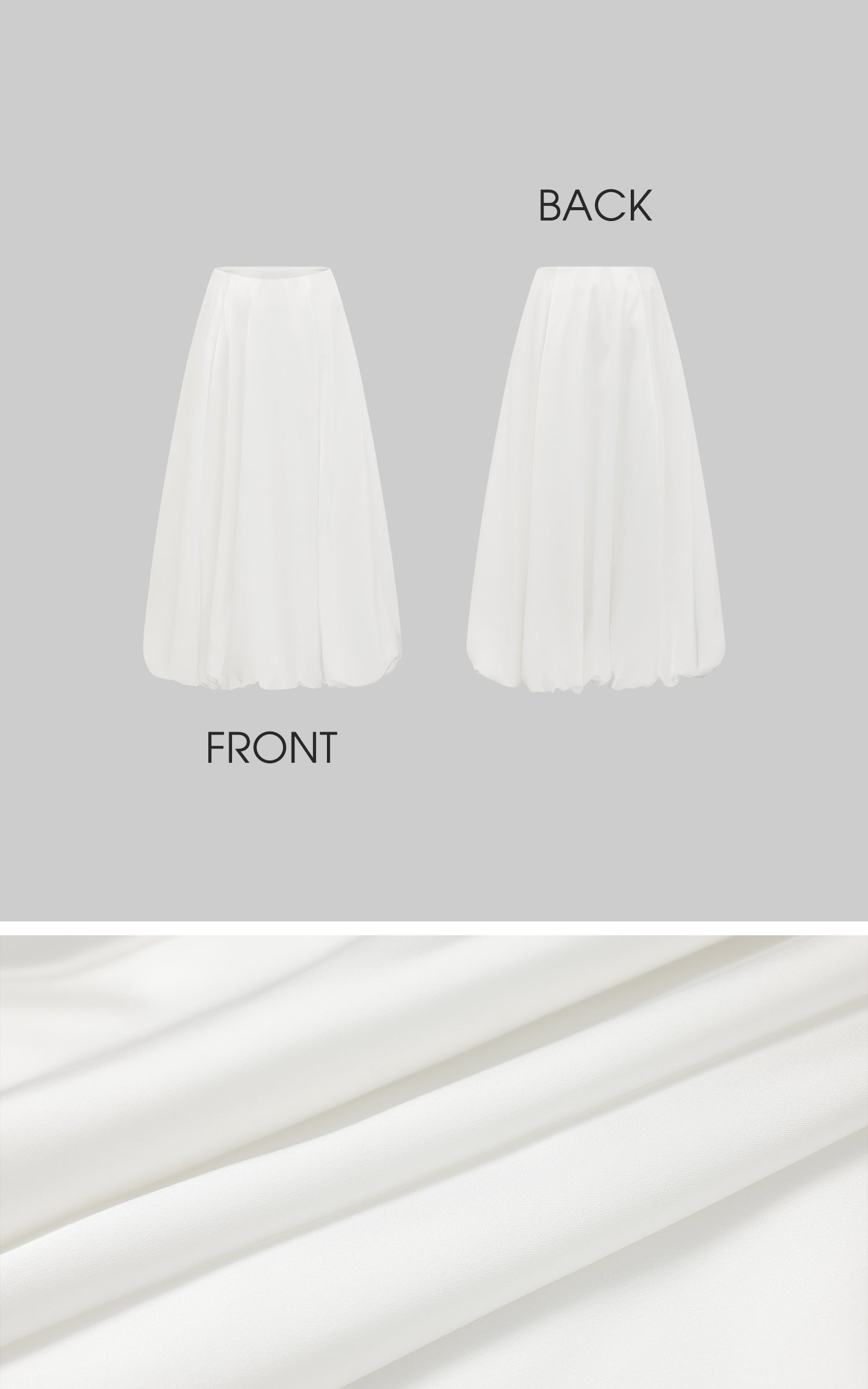 Rase le Sol Sculpted Balloon Midi Skirt - PINKPARKS