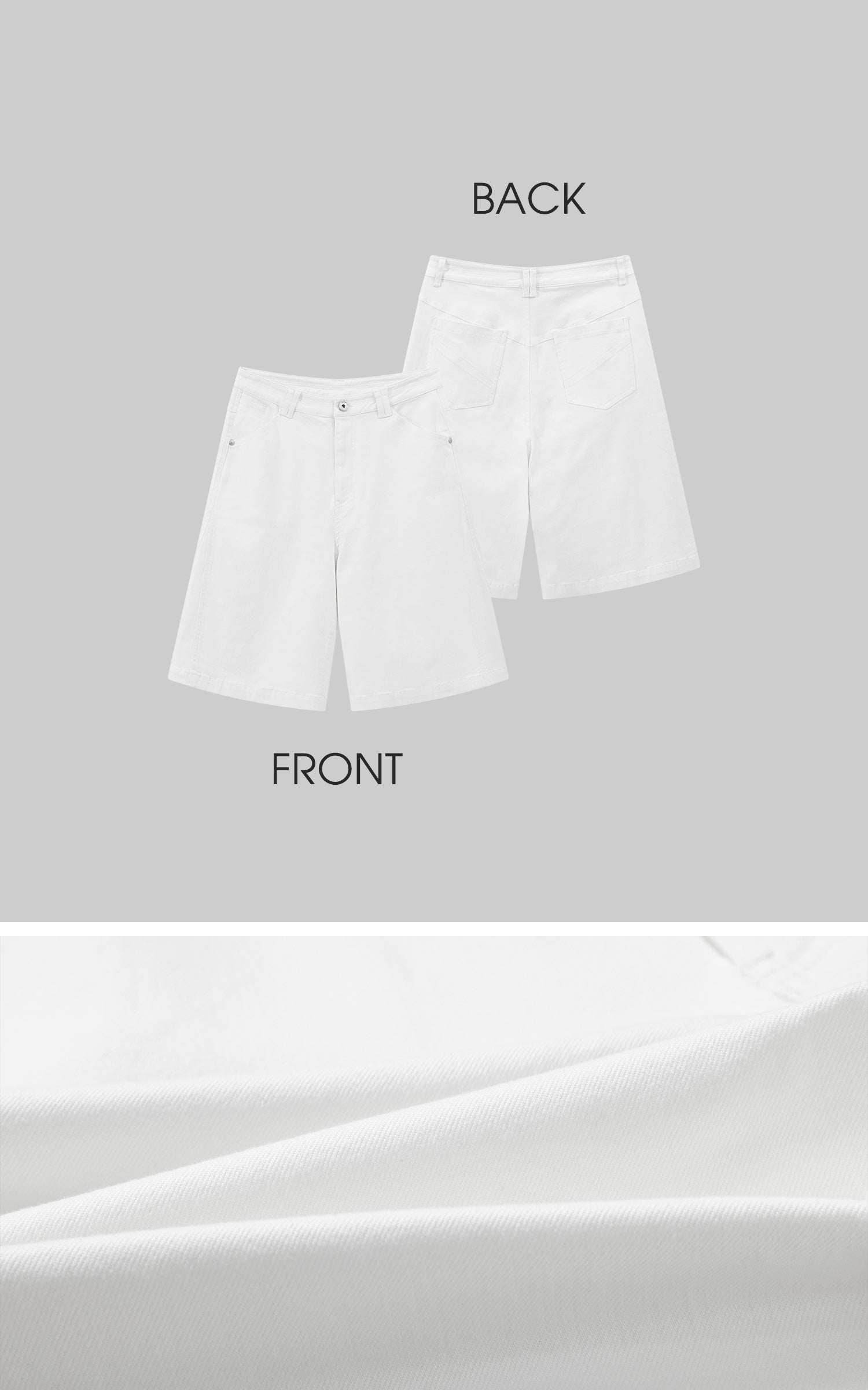 ROVENTE Minimalist White Tailored Bermudas - PINKPARKS