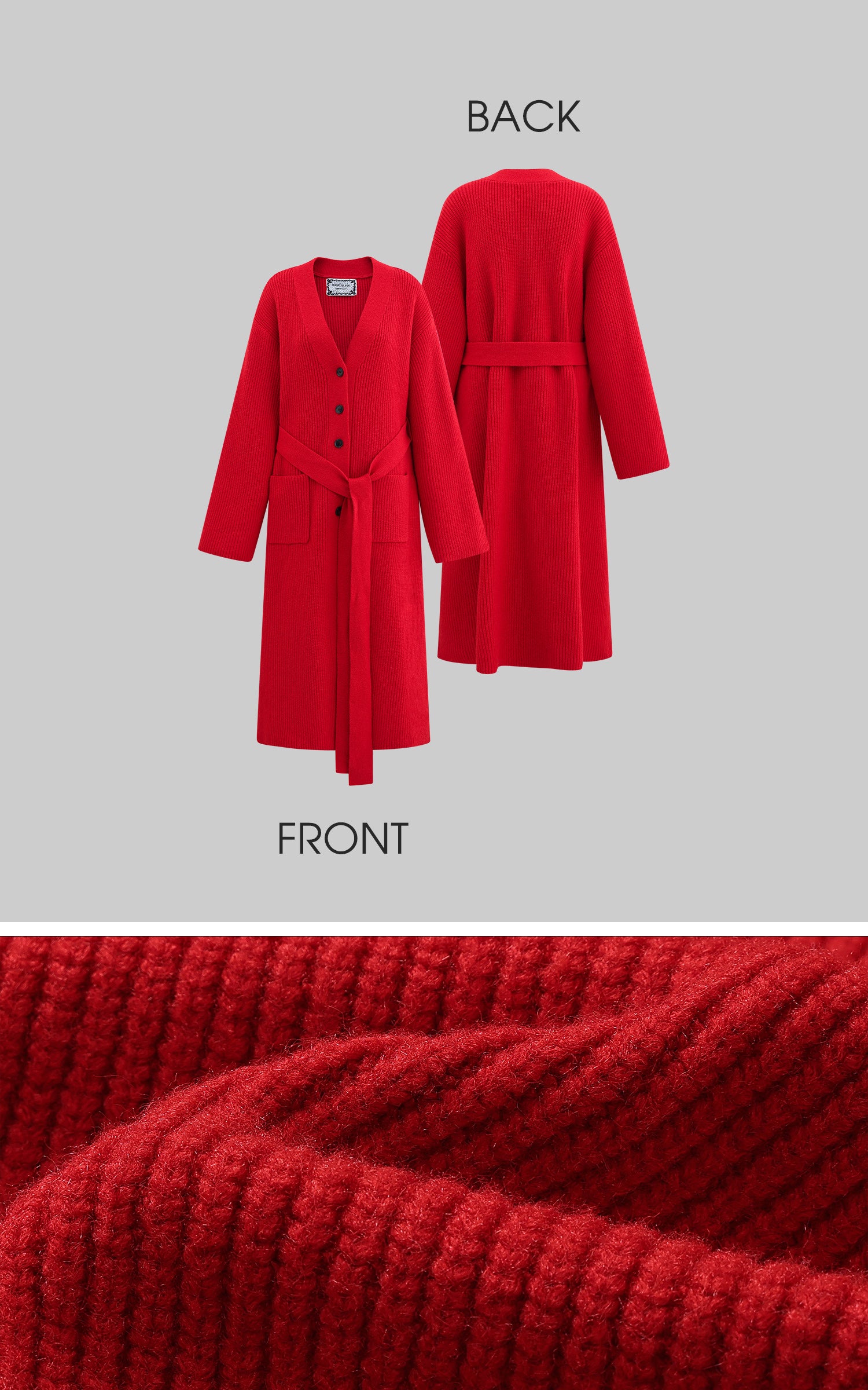 Rase le sol ロングニットカーディガン