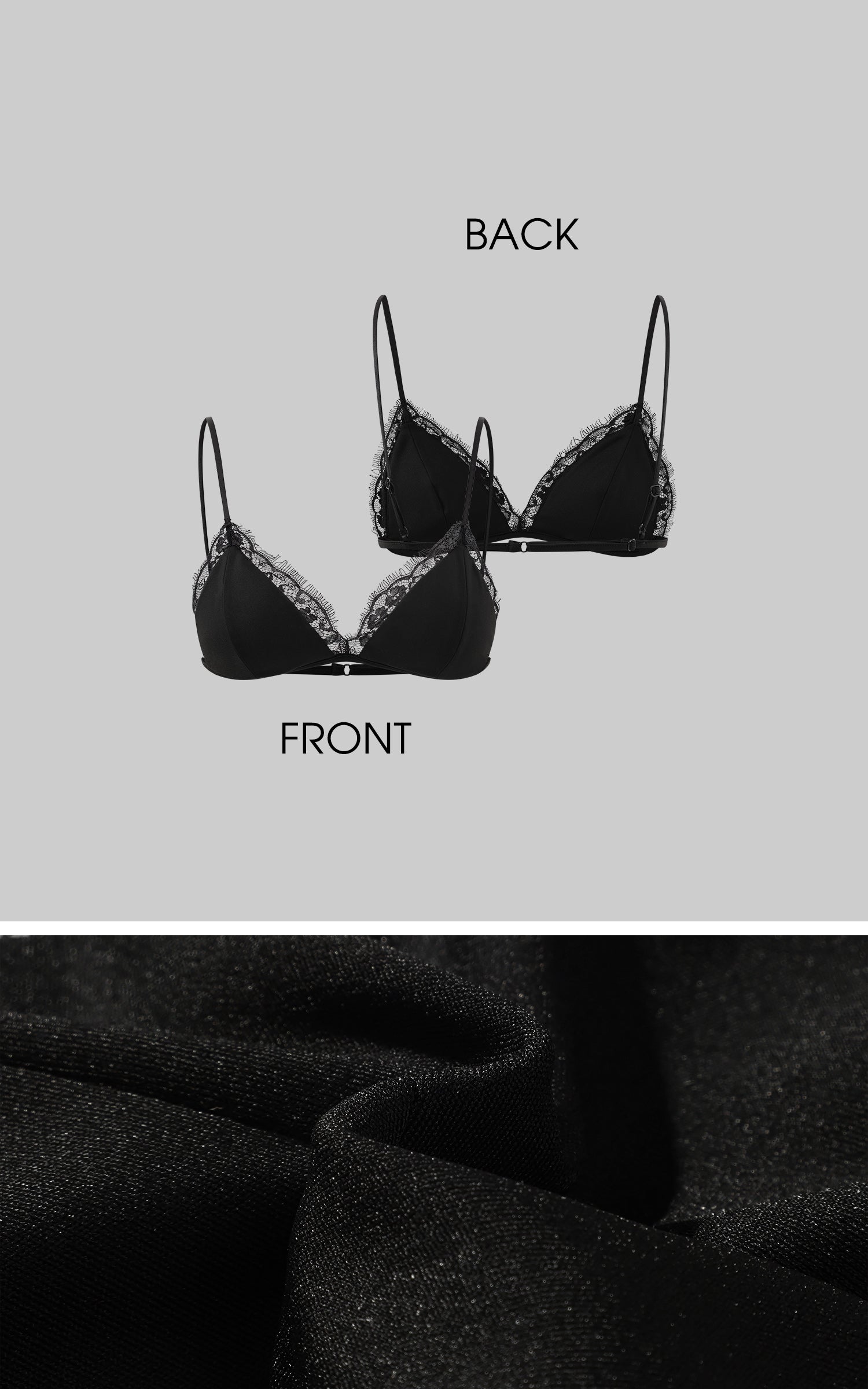 Rase le sol レーストリム付きリブ深Vネック長袖Tシャツとキャミソールセット