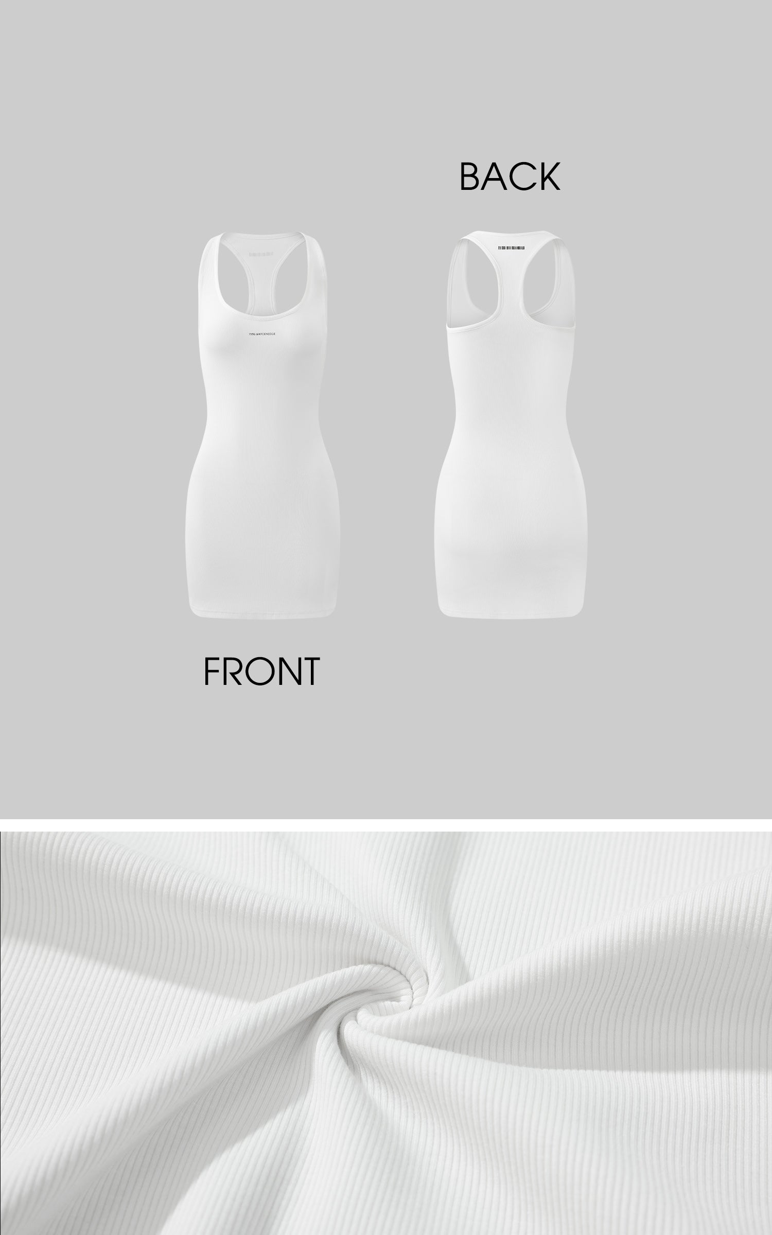 WARDEN EDGE Ribbed Bodycon Tank Dress - PINKPARKS