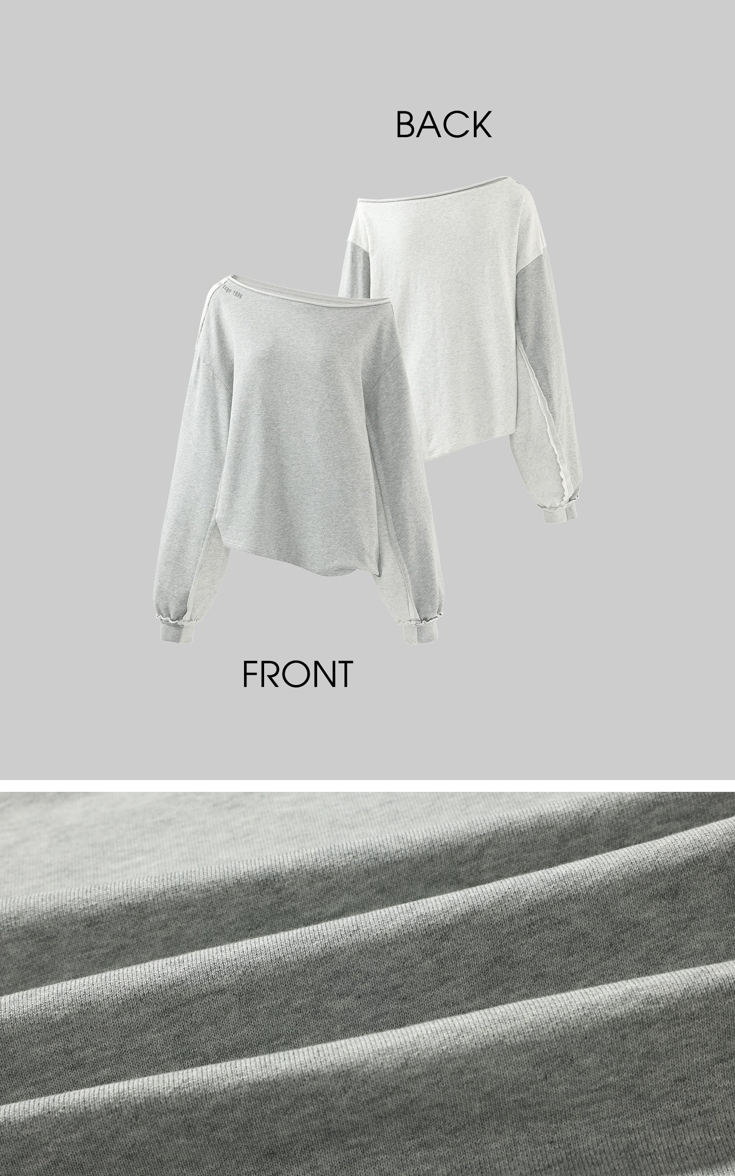 WARDEN EDGE アシンメトリーカット ローエッジ スウェットシャツ