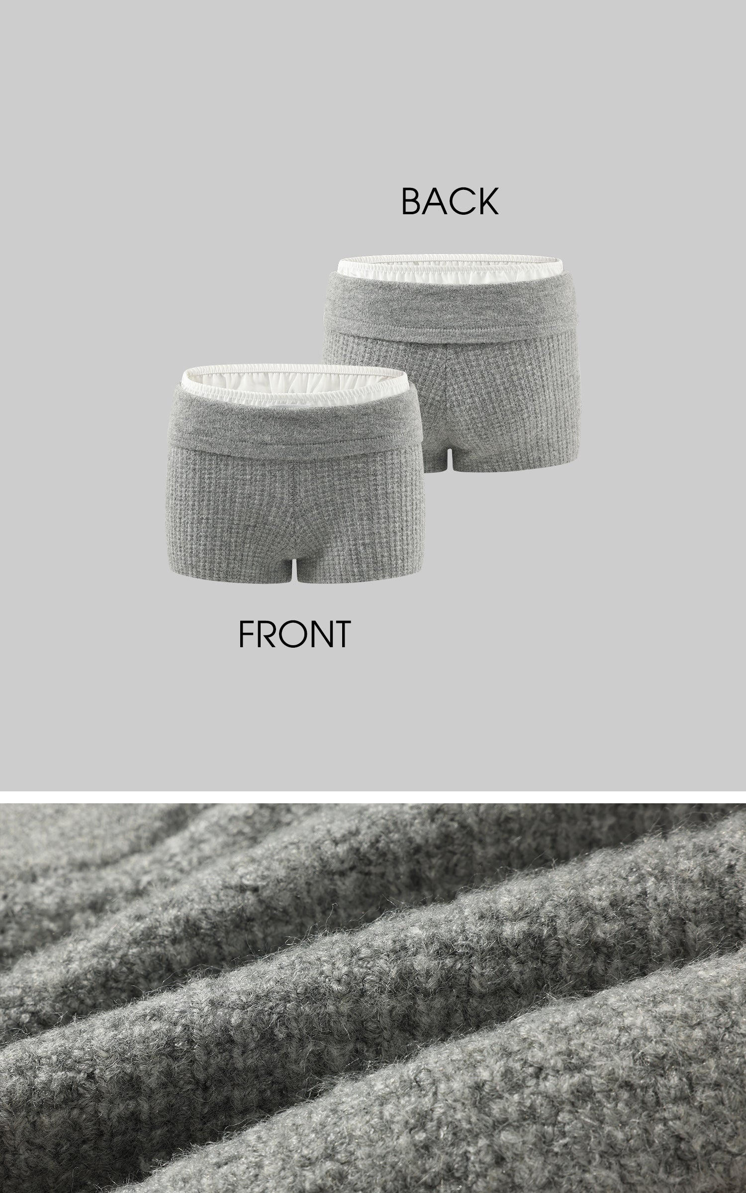 WARDEN EDGE テクスチャードニットフーディーとショーツセット