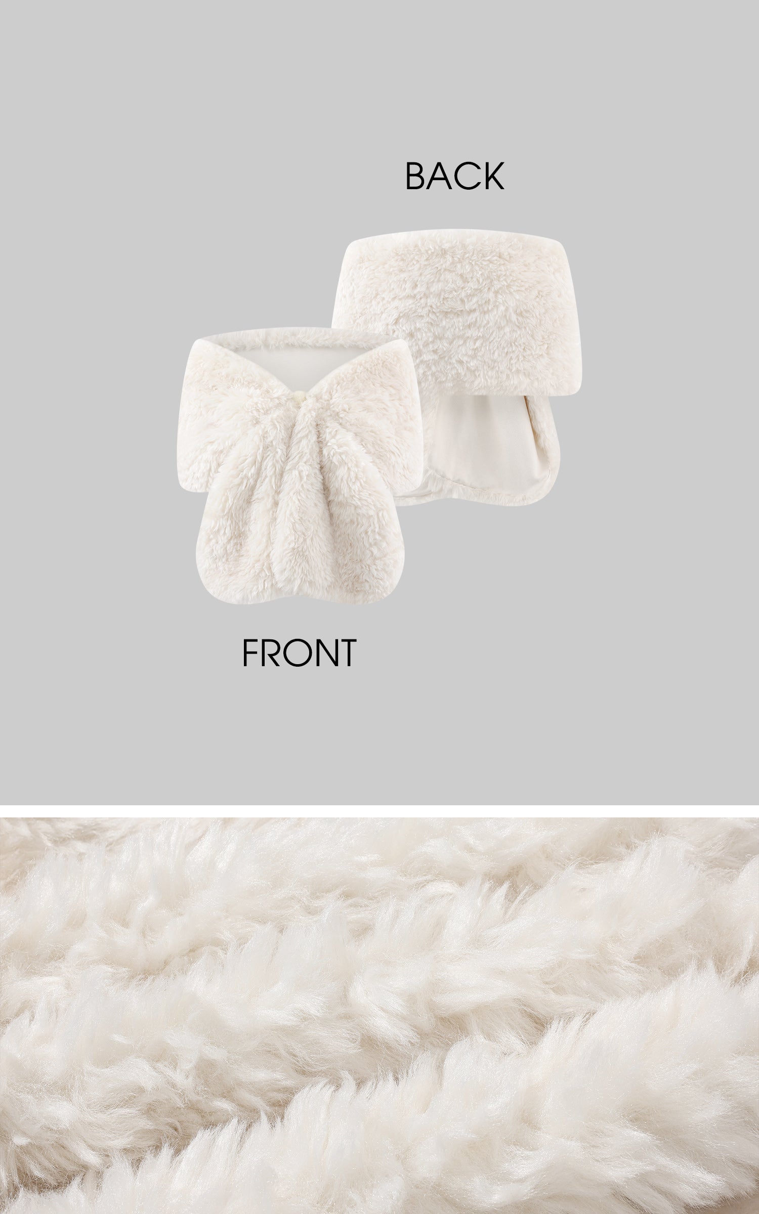 Rase le sol Draped Gown with Faux Fur Shawl Set