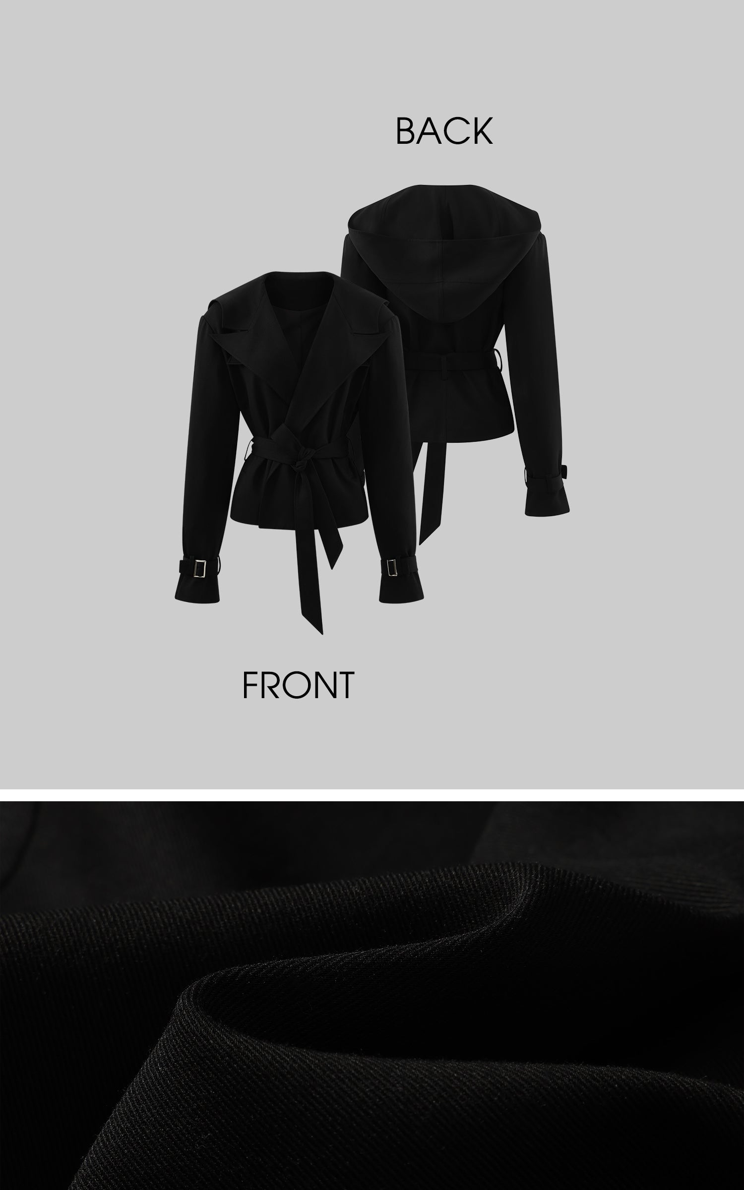 Rase le sol ストラクチャードフーデッドブレザー＆ワイドレッグトラウザーセット