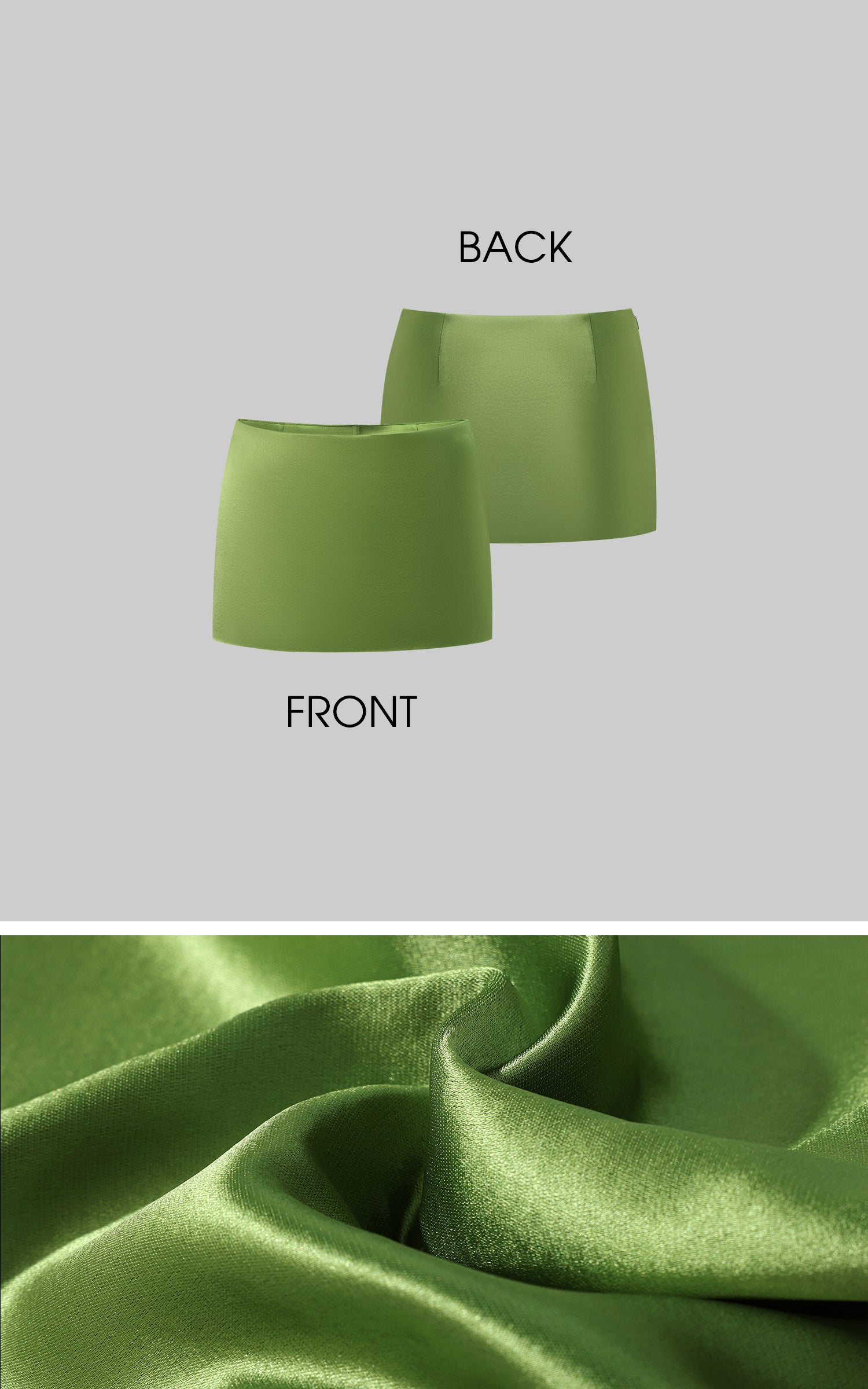 ROVENTE Satin Mesh-Drape Halter Top &amp; Micro Mini Skirt Set - PINKPARKS