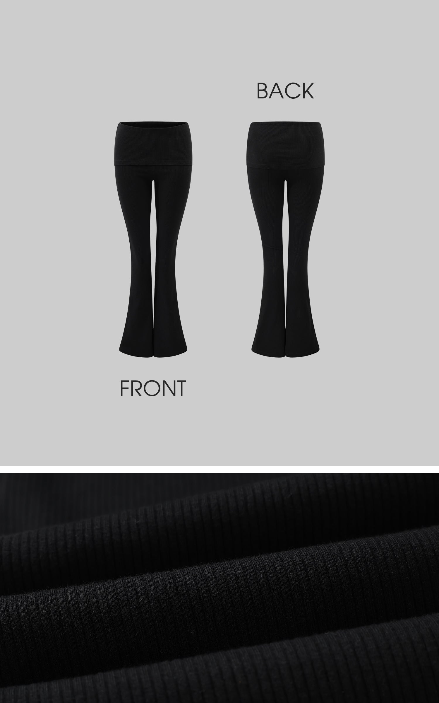 WARDEN EDGE Ribbed Knit Flared Pants &amp; Cropped Camisole Set - PINKPARKS