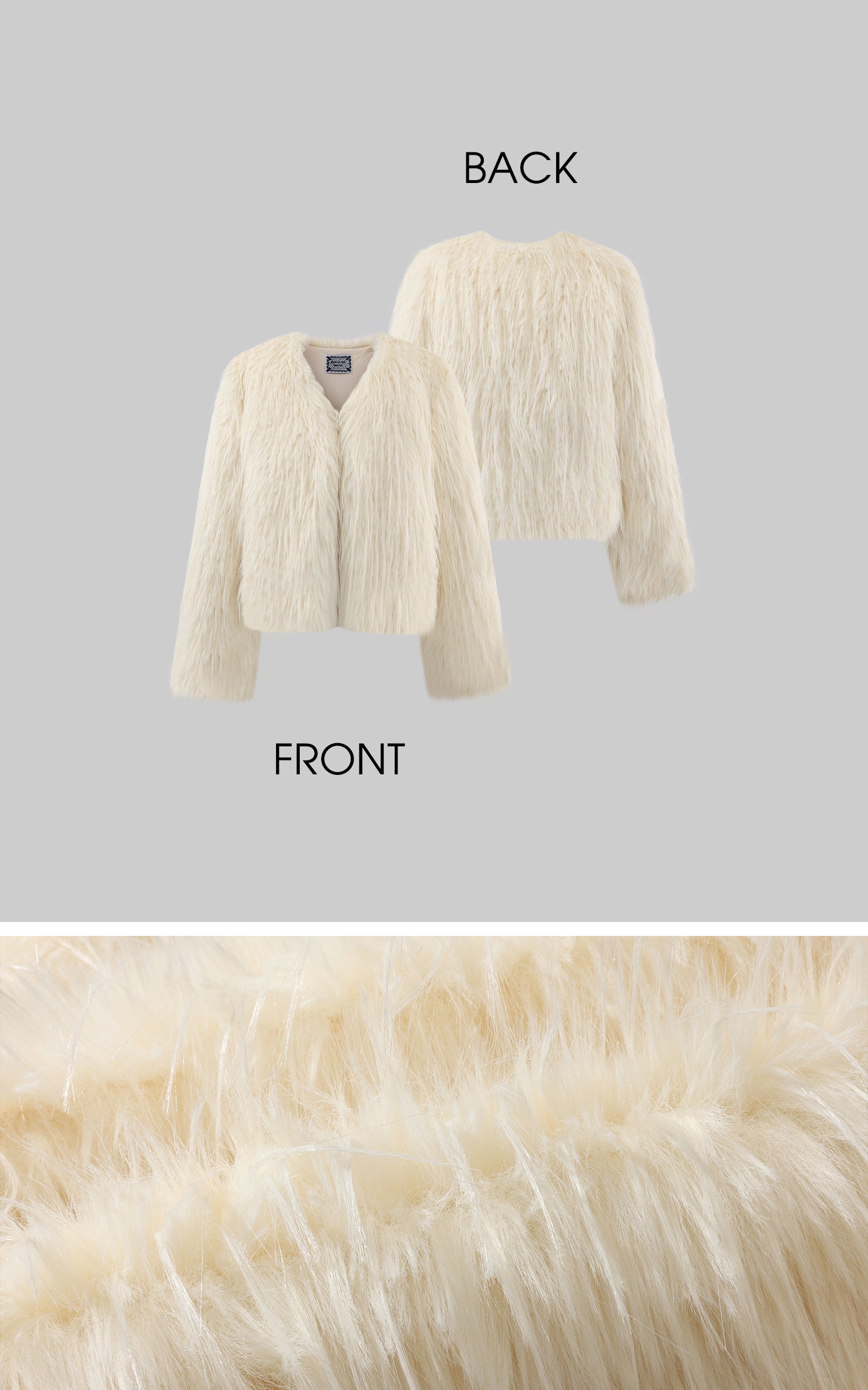 Rase le sol フェイクファー クロップドジャケット