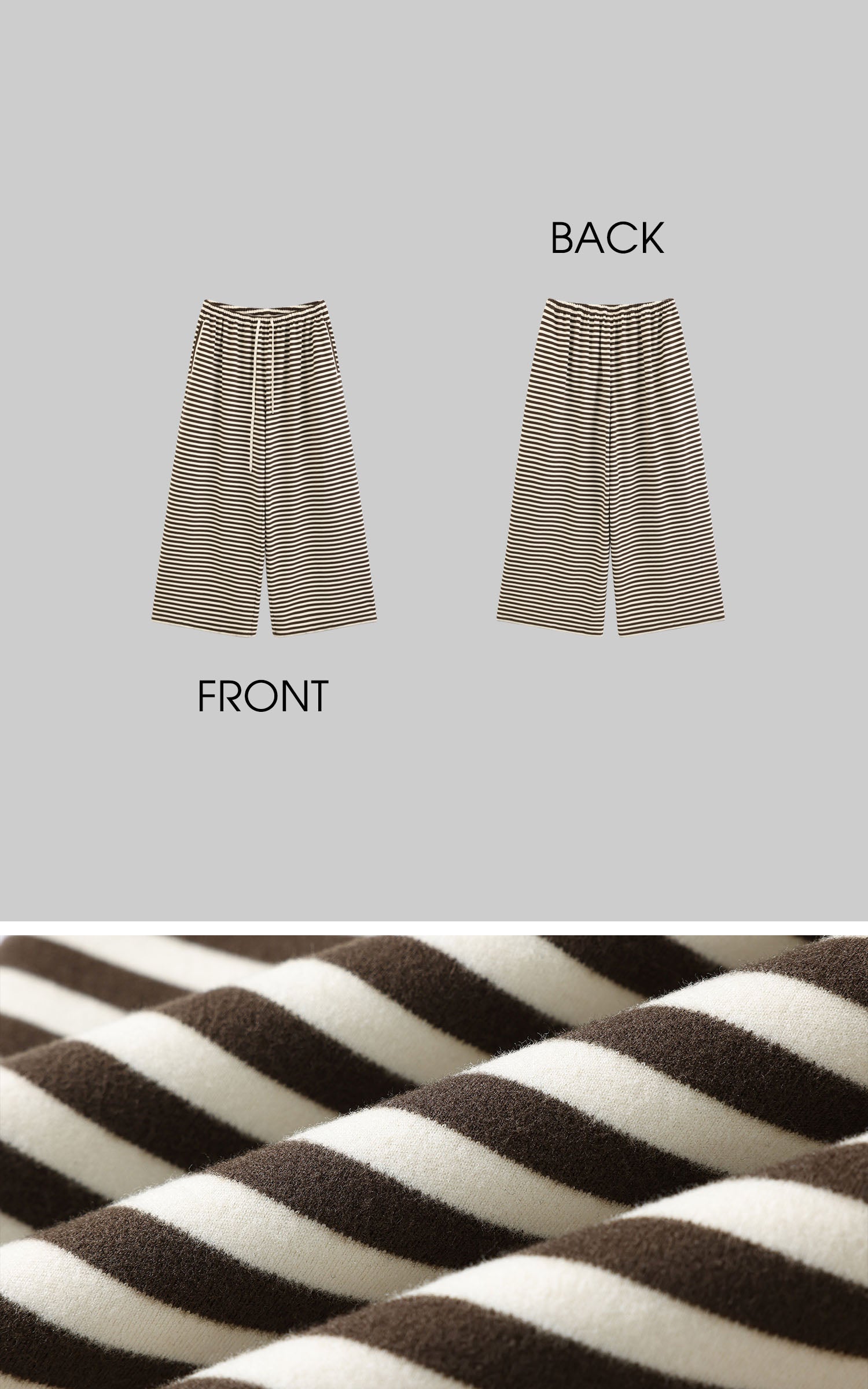 0122stepll ストライプトップ、タンク、パンツの3点セット