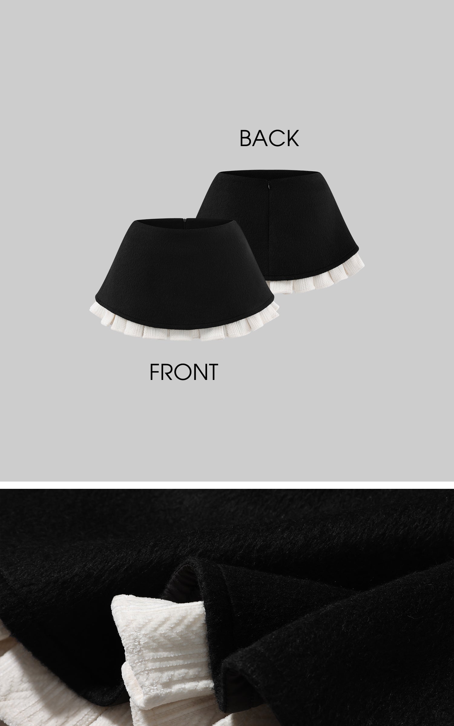 Rase le sol ウールジャケット＆レイヤードミニスカートセット