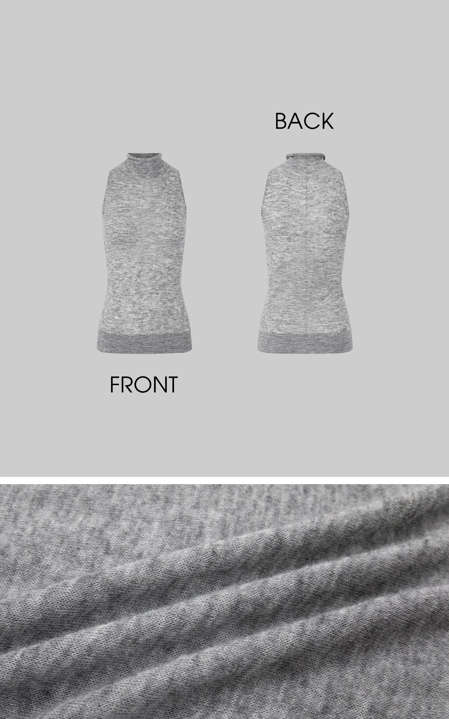 IAMXIAA V-Neck Knit Sweater and High-Neck Vest Layered Set