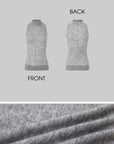 IAMXIAA V-Neck Knit Sweater and High-Neck Vest Layered Set