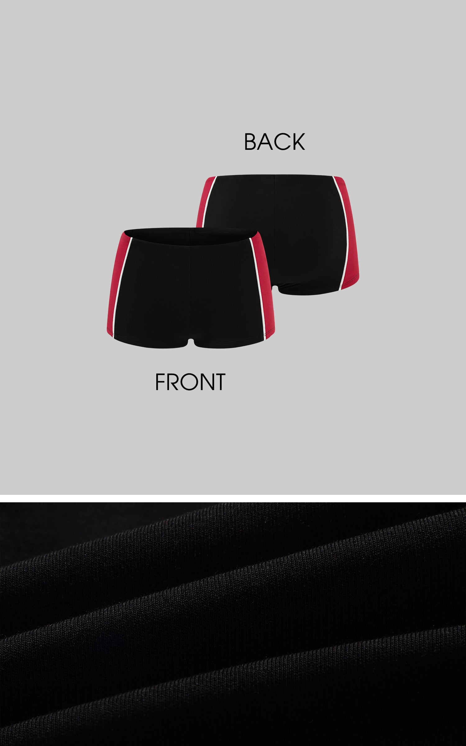 WARDEN EDGE コントラストトリム フィットショーツ – レッド＆ブラック スポーティマイクロボトム