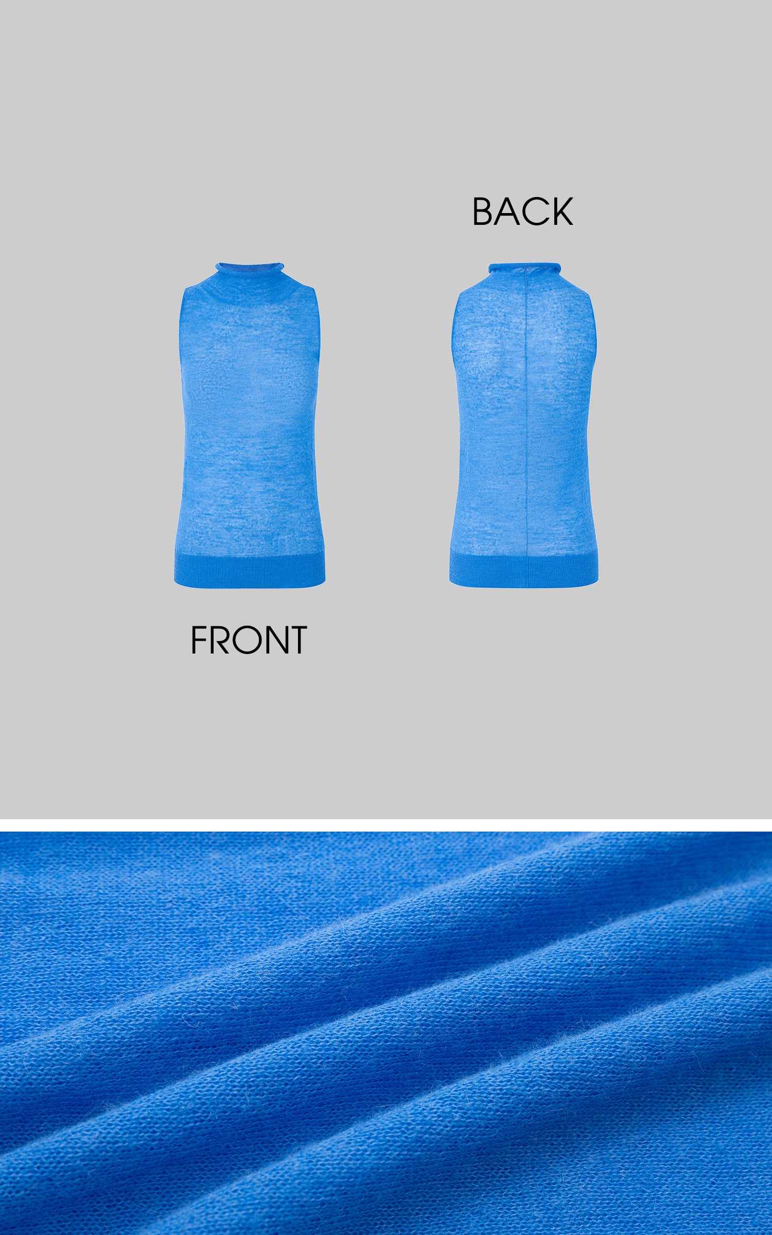 IAMXIAA フィッテッドモックネックニットタンク