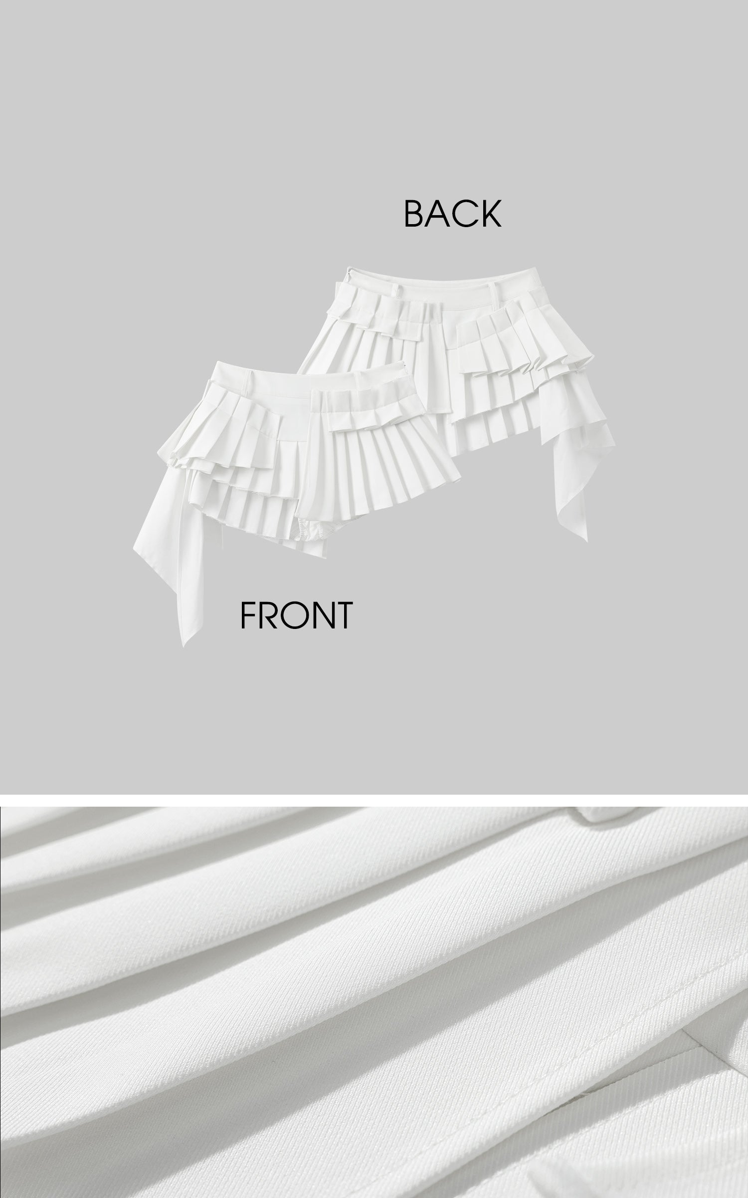 WARDEN EDGE Layered Pleated Mini Skirt Shorts - PINKPARKS