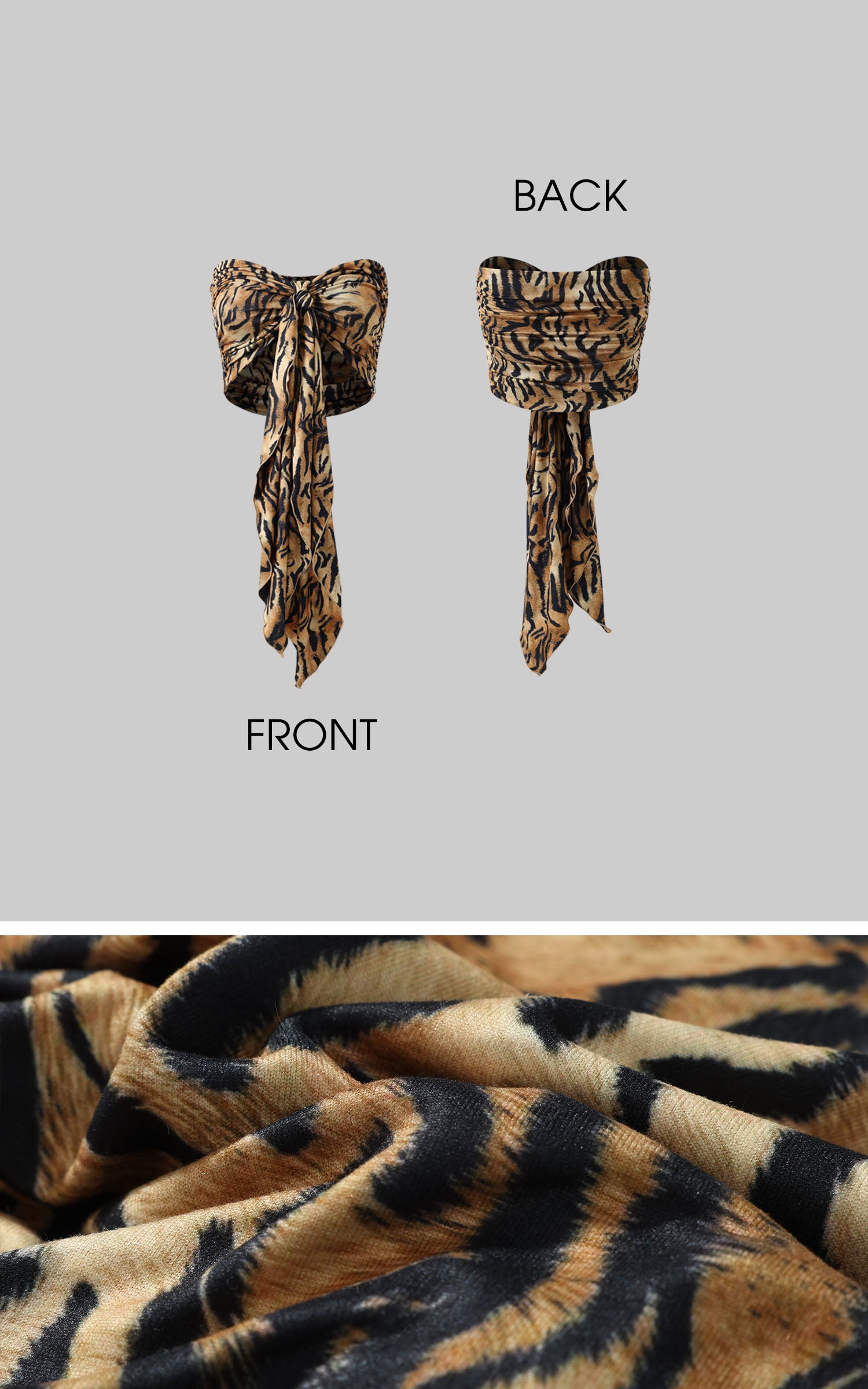 0122stepll Leopard Tie-Front Crop Top