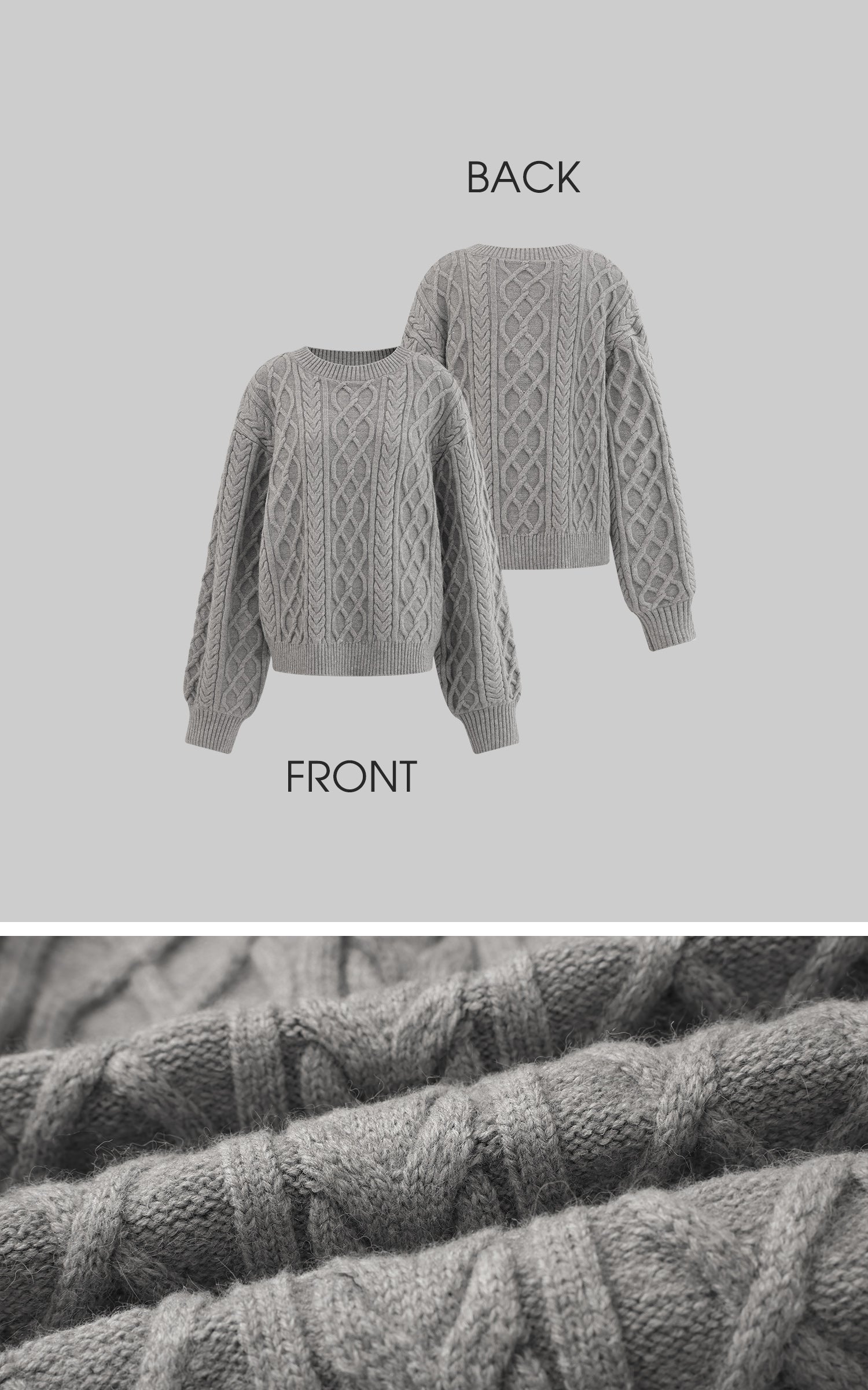 WARDEN EDGE Grey Lazy Chic Sweater Set - PINKPARKS