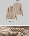 WARDEN EDGE Knitted Cardigan & Scarf Set - PINKPARKS